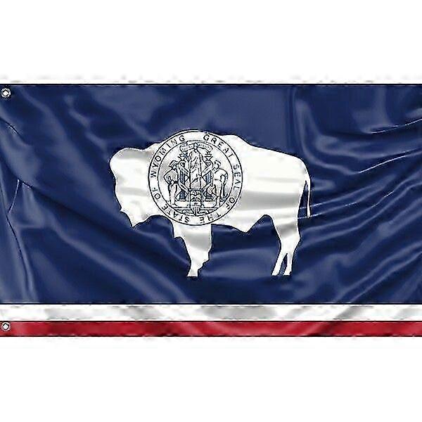 Wyoming State Symbol Flag, Unique Design, 3x5 Ft / 90x150 cm or 4x6 Ft / 120x180 cm Size