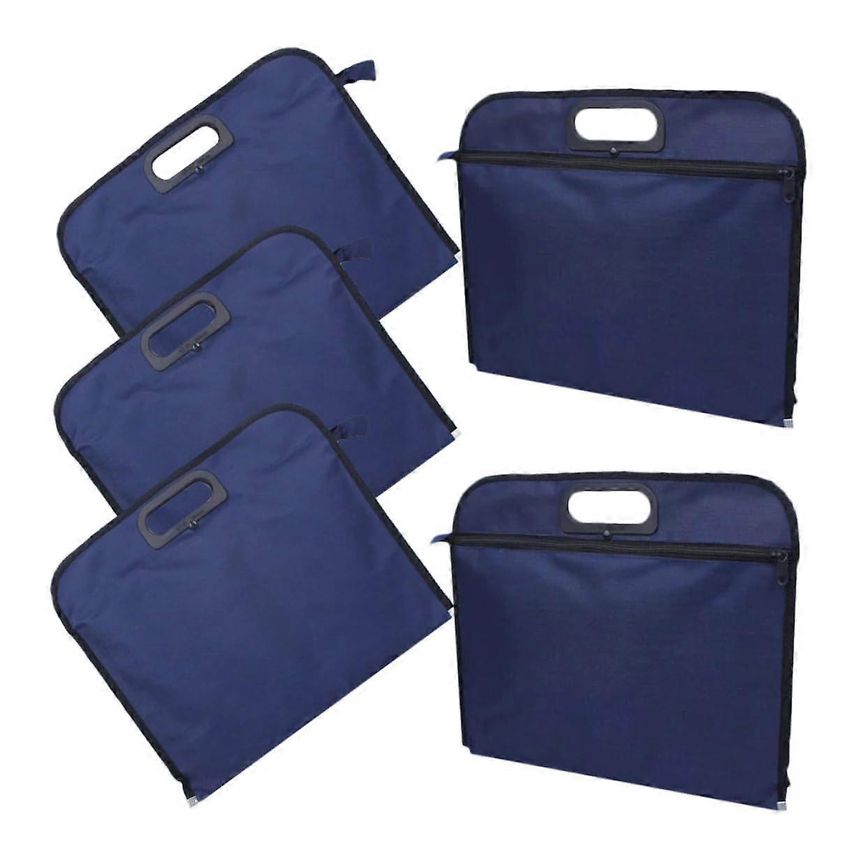 5Piece Briefcase Set for Documents, Part Oxford, Versatile for Office and Travel, Storage for Receipts and Files