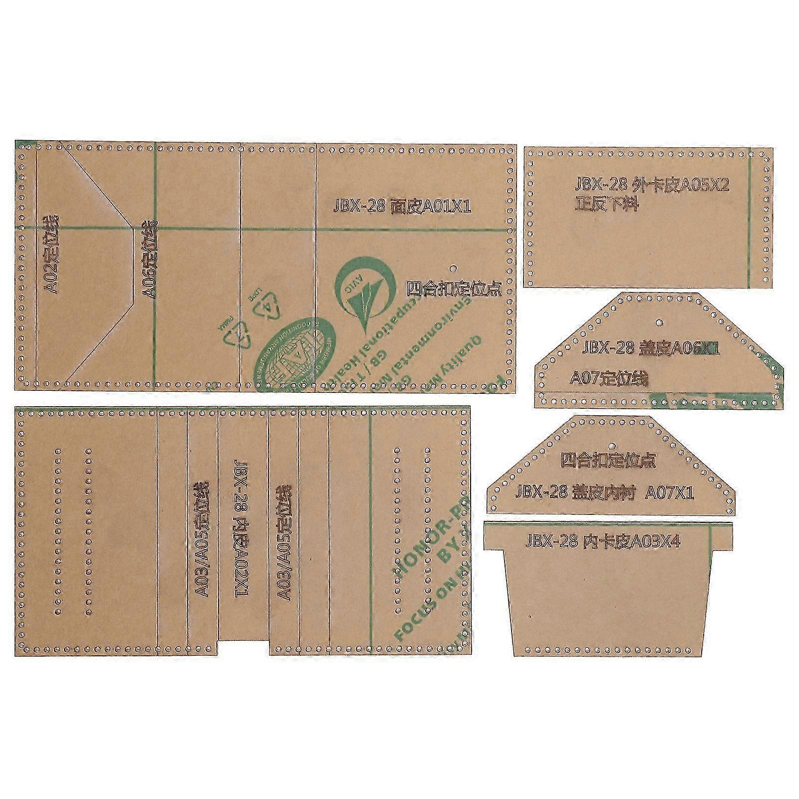 Transparent Acrylic Stencil Template Short Wallet Pattern Handmade Craft Tools