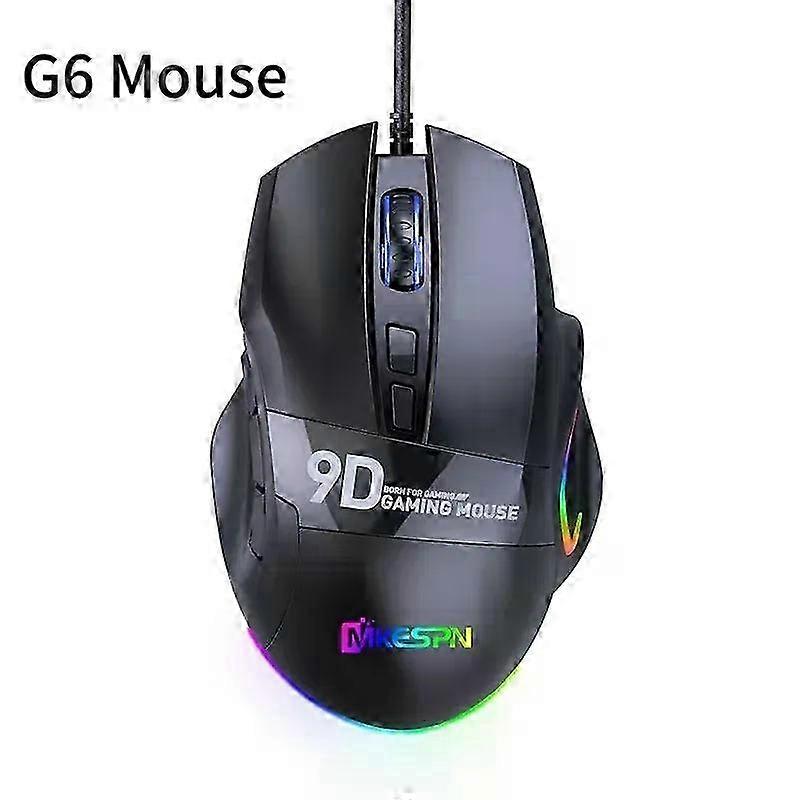 Multi-button Gaming Mouse 9-button 12000DPI 6-speed Adjustable 1000HZ RGB Wired Macro Definition Mouse