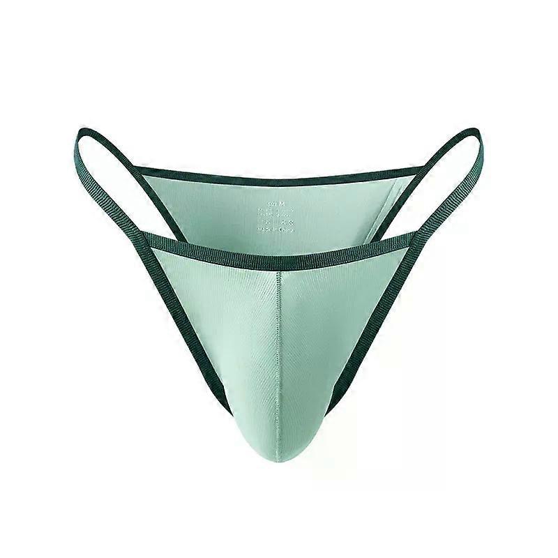 Men's Sexy Brief Underwear Summer Ice Silk Thin Quick Drying Cool Feel Elastic Comfort Gays Erotic Low-rise U Convex Pouch Tanga