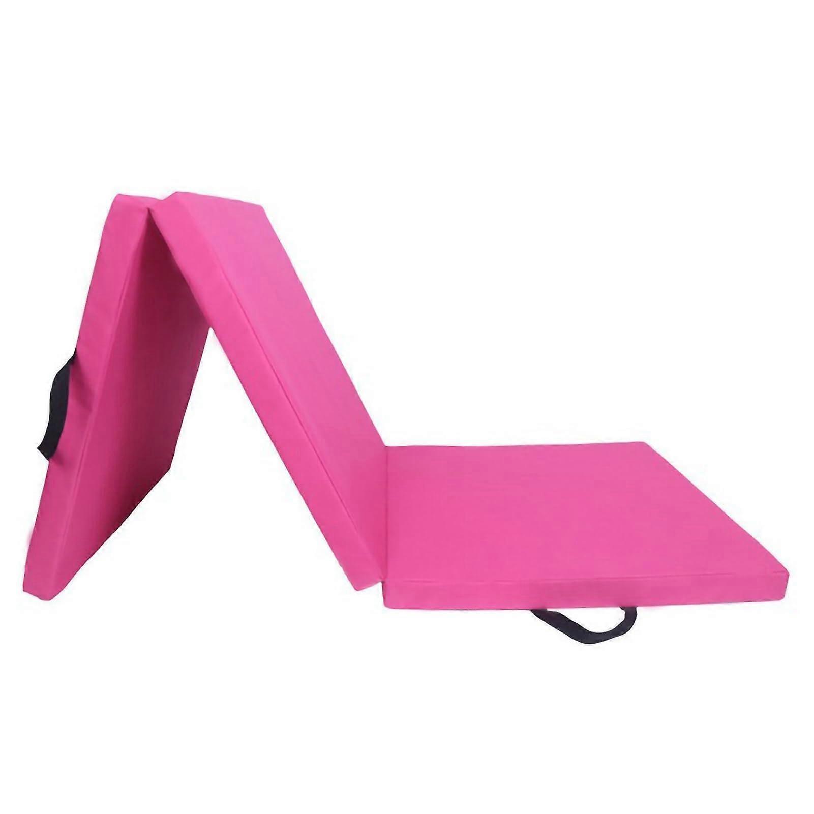 Foldable Tumbling Mat for Gymnastics at Home, Exercise Mat (Pink, 70.8x23.6in)
