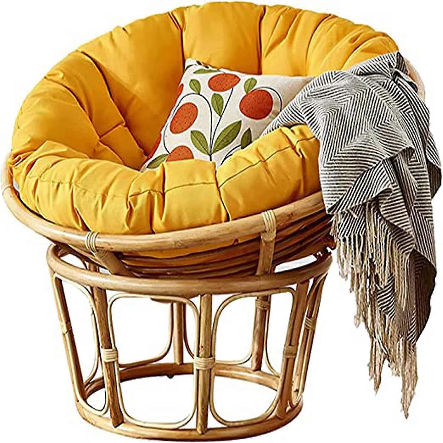 Round stool cushion – thick, comfortable hammock swing pad for hanging outdoors, egg seat – just an overstuffed stool cushion.