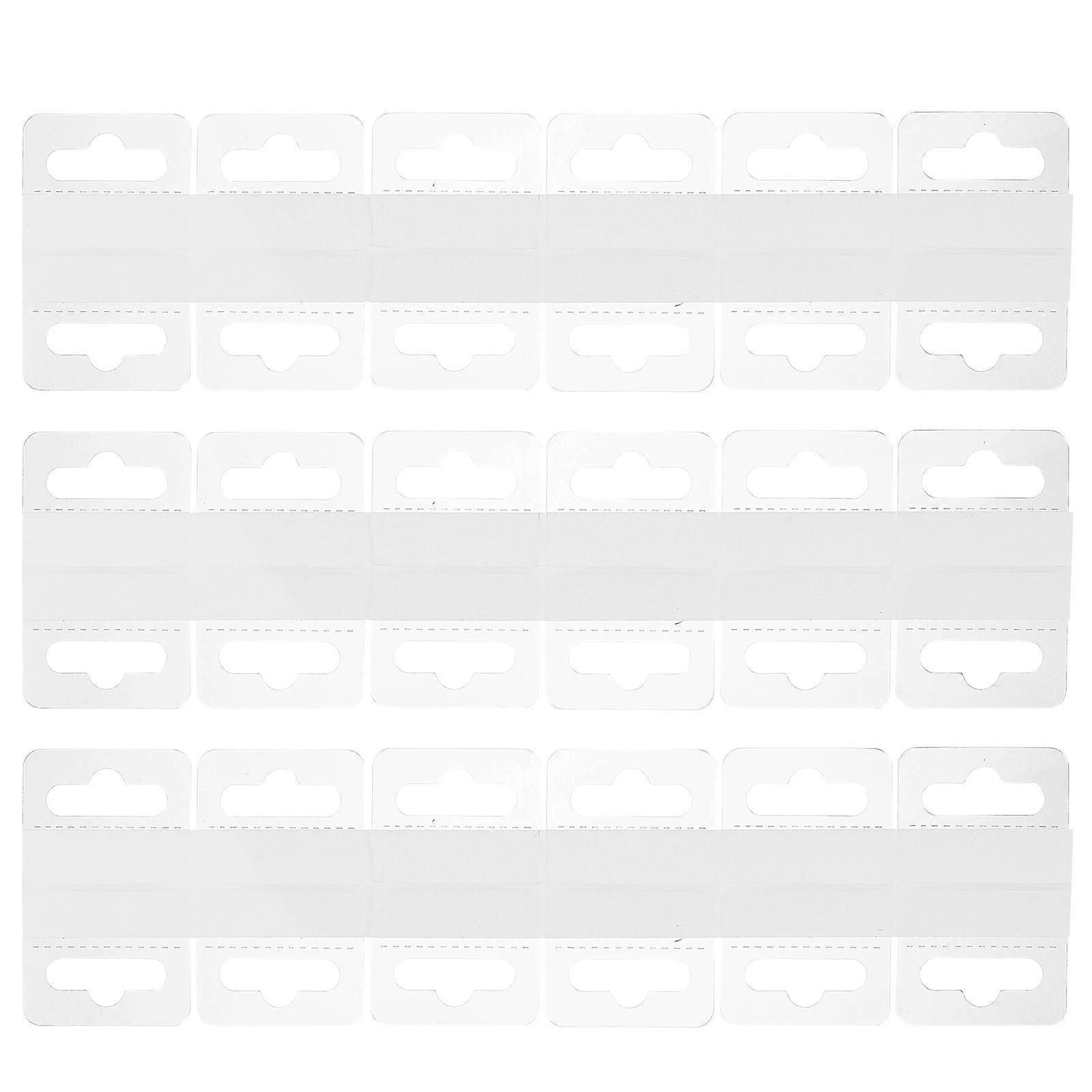 Retail Display Tags Self-Adhesive Label Hook Hook Shape Transparent PVC 100Pcs