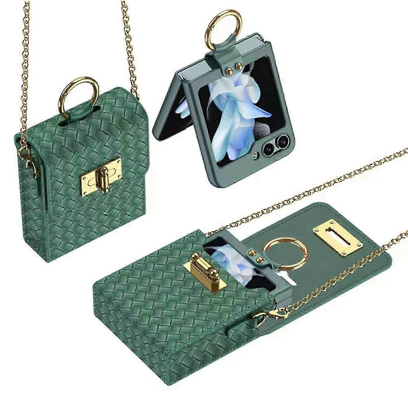 حقيبة Z Flip 5 Crossbody ، حزام قابل للتعديل ملحق أنيق ومتعدد الاستخدامات لحقيبة يد محفظة هاتف المرأة الحديثة والأنيقة