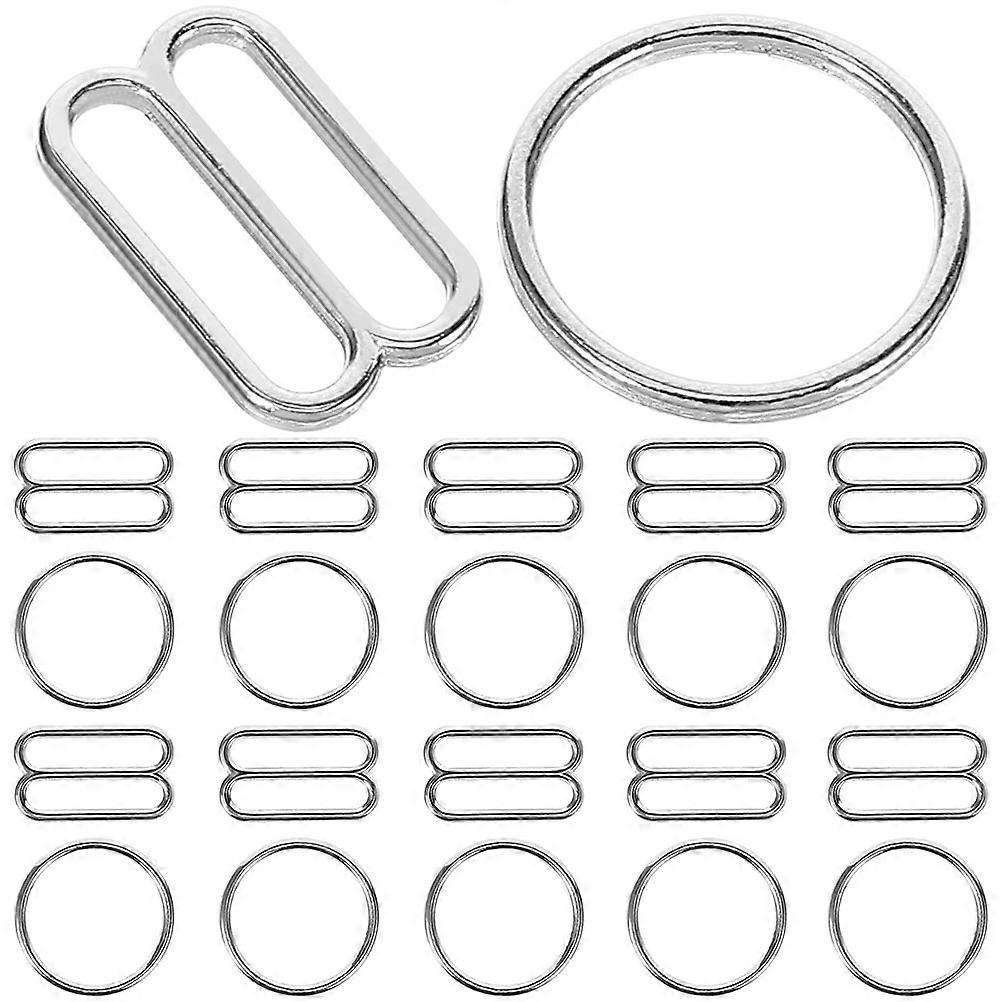 Raindrops 30 Pairs Adjustable Bra Strap Hooks 8 Shaped Zinc Alloy Buckles Lingerie Strap Adjusters Bra Clips Replacement for Sewing