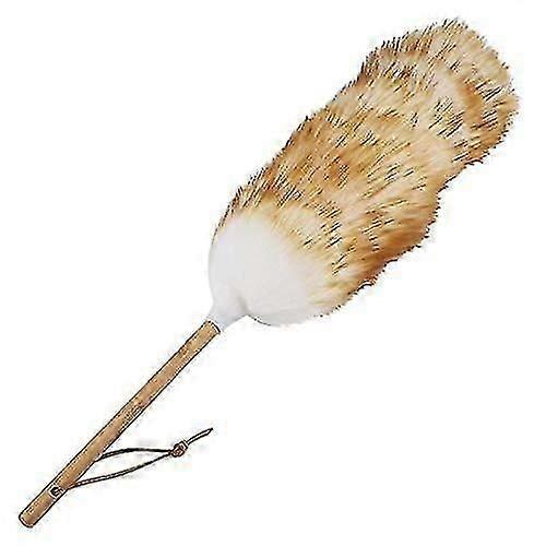 18.5 Inch Pure Lambs Wool Anti-static Duster With Wood Handle-Good