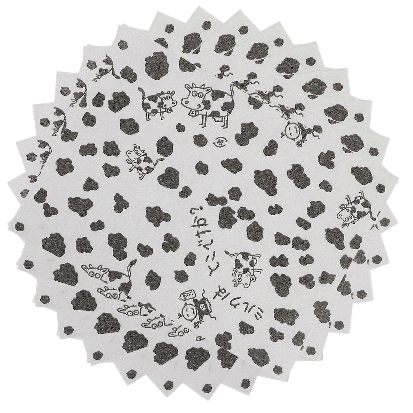 Cow Print Tissue Paper Gifting Handcrafted Quality 100 Sheets Black Paper