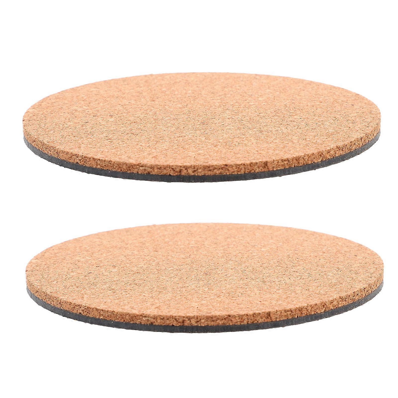 Cork Coasters for Plants Soil Containment 4 Inches 2Pcs