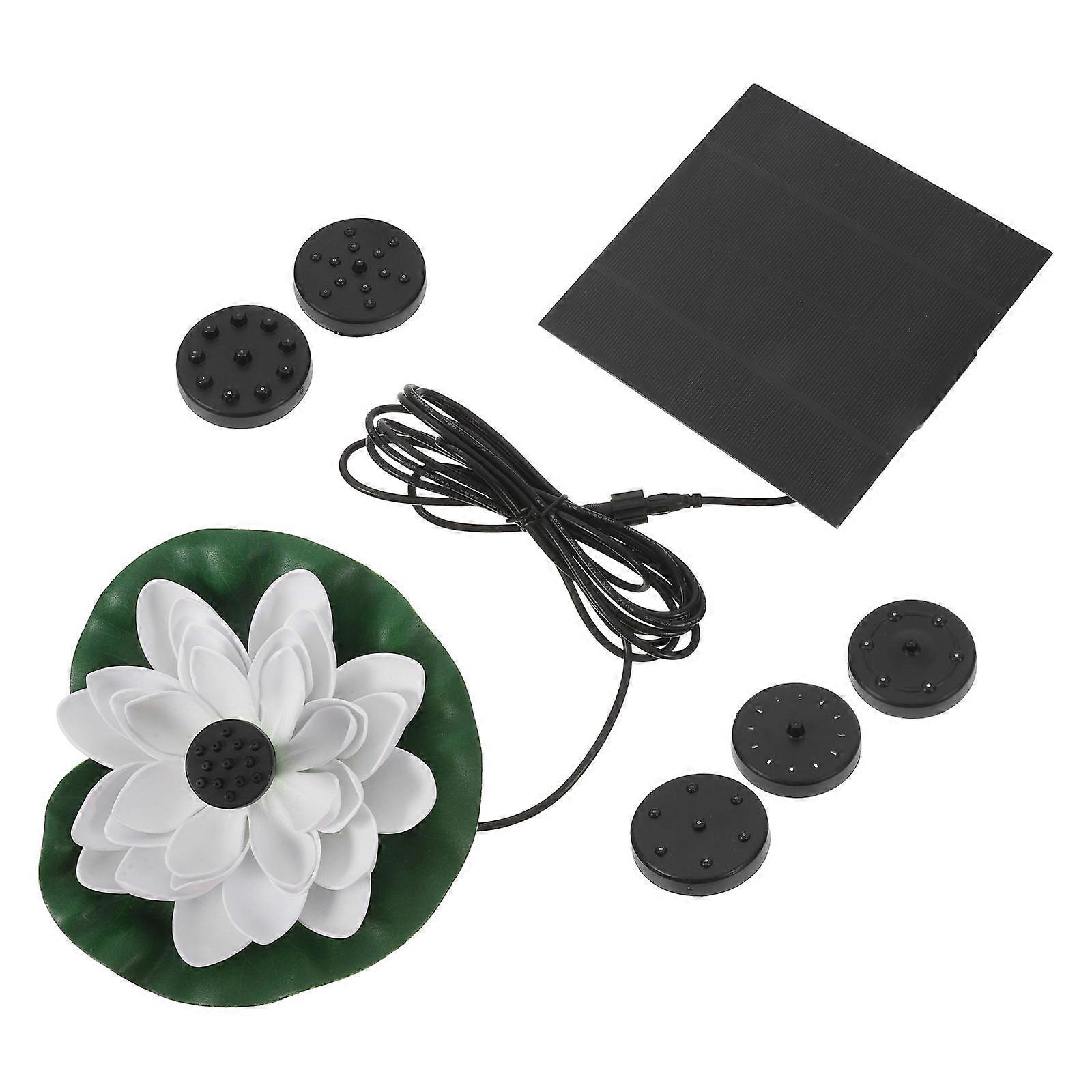 Solar Powered Floating Lotus Bird Bath Fountain for Outdoor Garden Ponds and Aquariums Attracts Birds with Elegant Water Feature Design