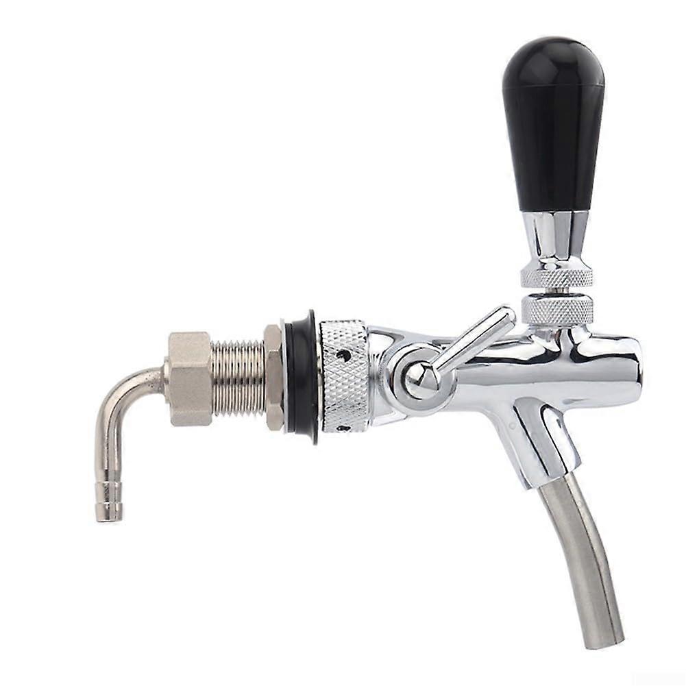 Adjustable Beer Faucet, Stainless Steel Beer Tap for Wine, Drinks, Beer Dispenser, Milk Jug, Faucet with Shaft for Home, Bar, Homebrew