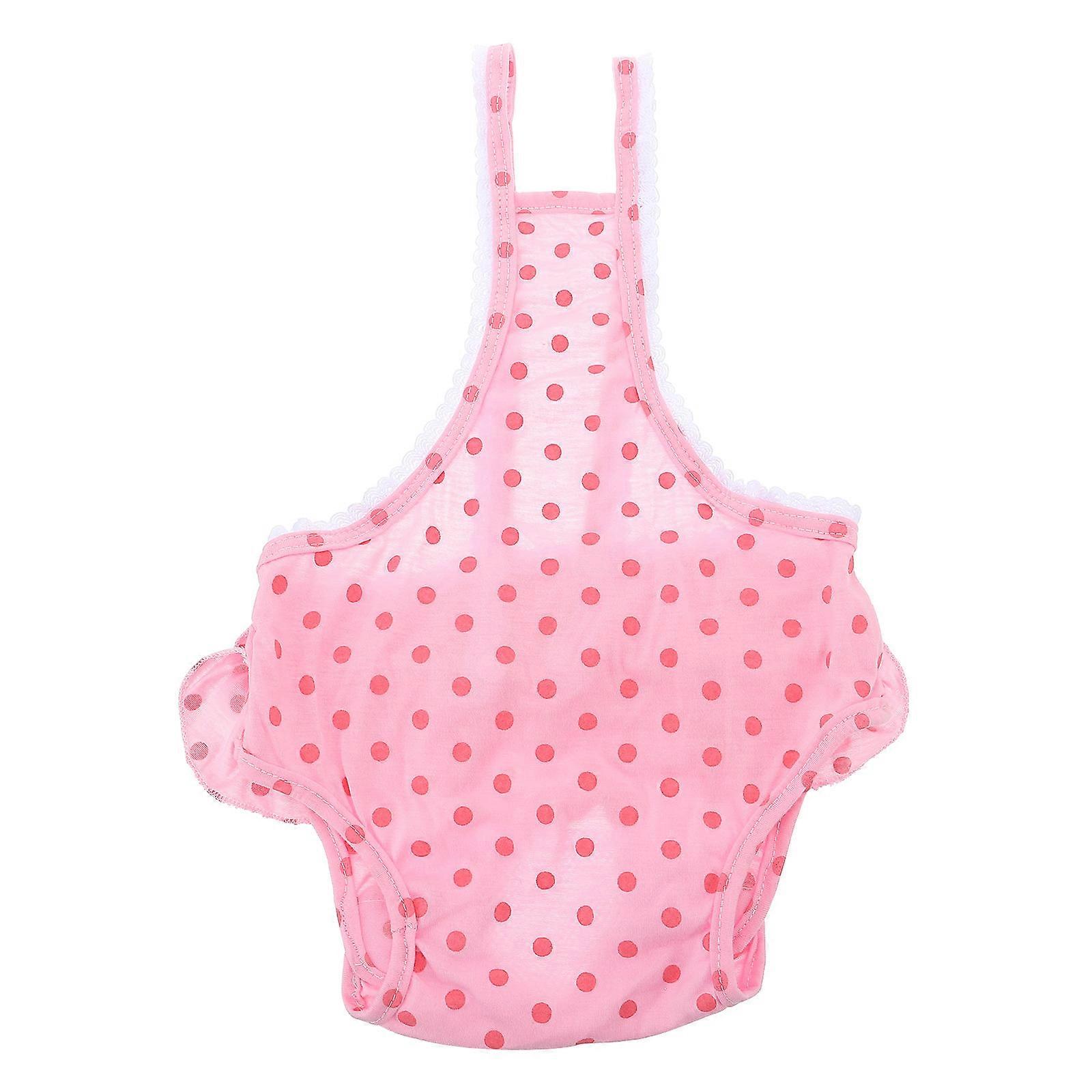 Comfortable Cotton Dog Diapers for Pets in Pink Effectively Prevent Mating and Furnishings from Damage 1pc