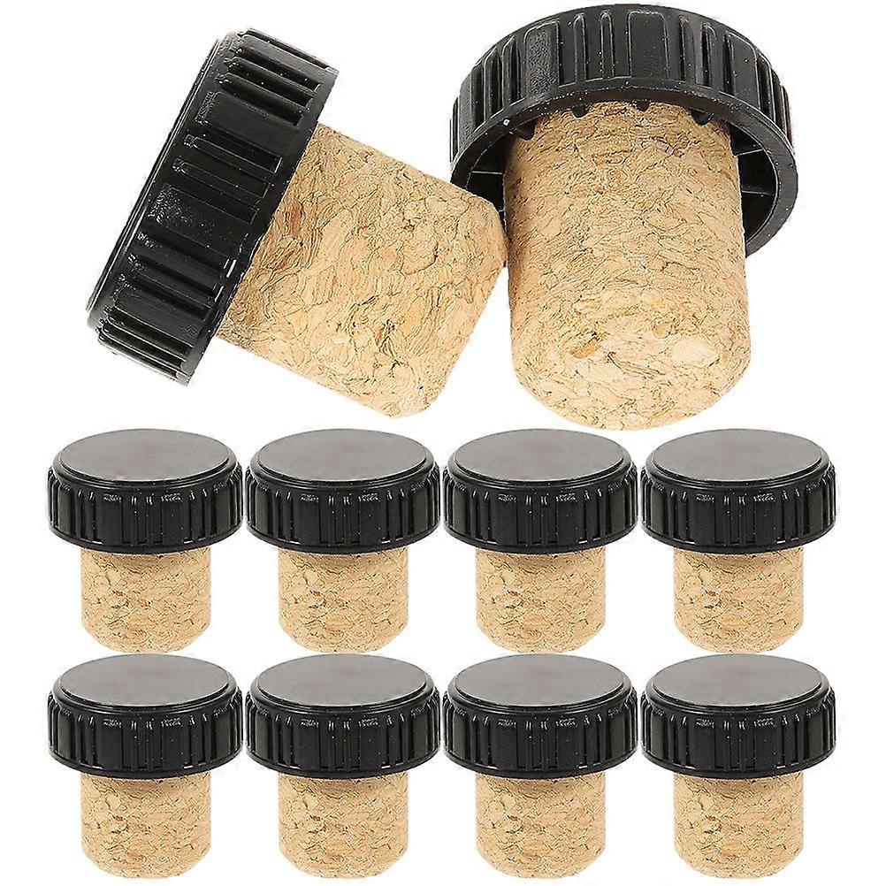 24pcs Natural Color Shaped Corks Replacement Airtight Stoppers for Home, Restaurant, Bar Use