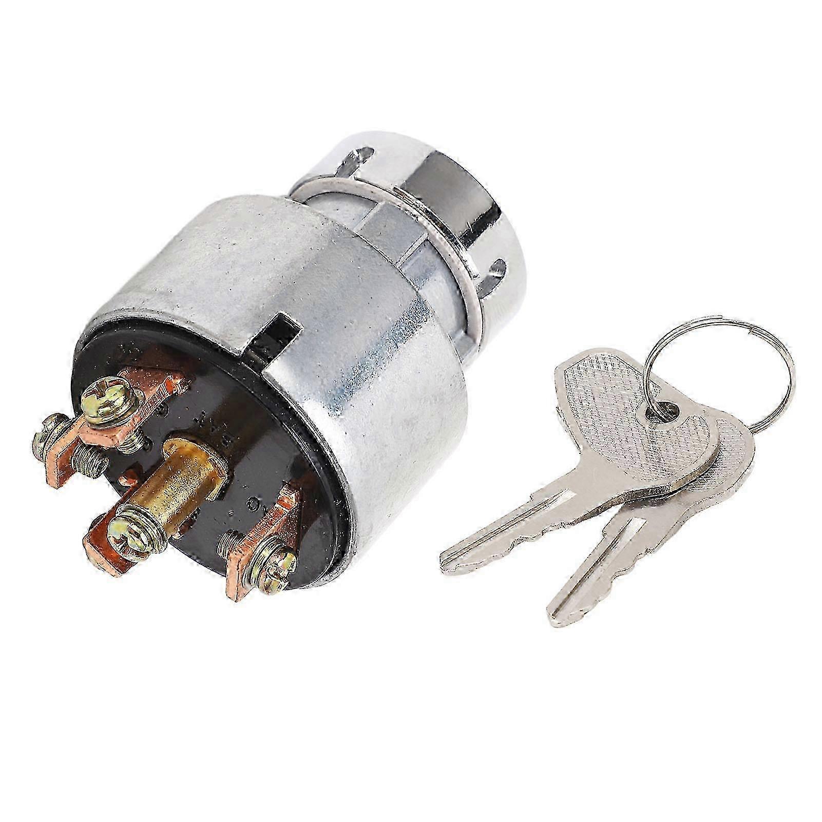 Aluminum Alloy Ignition Switch with 2 Keys for Kubota Tractors M4030 M4700 YEMAA Replacement Part 66021 55140