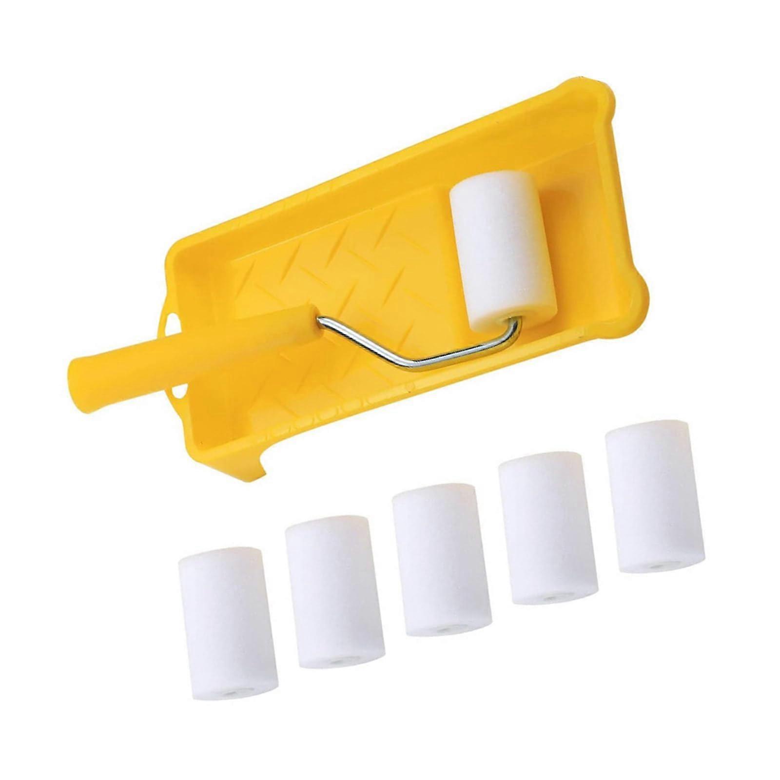 Small Paint Roller Set 2 Inch 8pcs Small Roller Brushes Plastic Handle GRADE GREY LARGE FOR HOME PROJECTS
