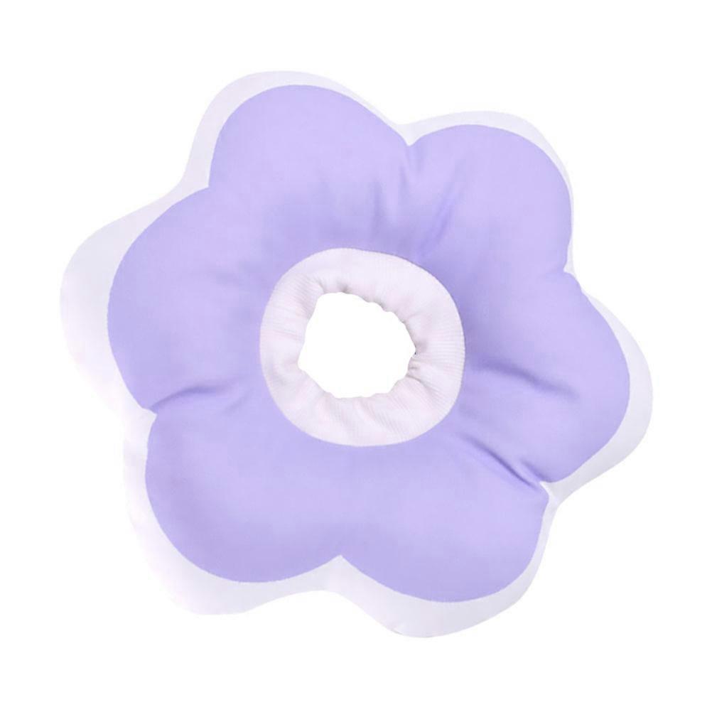 Cute Pet Recovery Collar Simple Design Waterproof Daily Use Purple 1Set