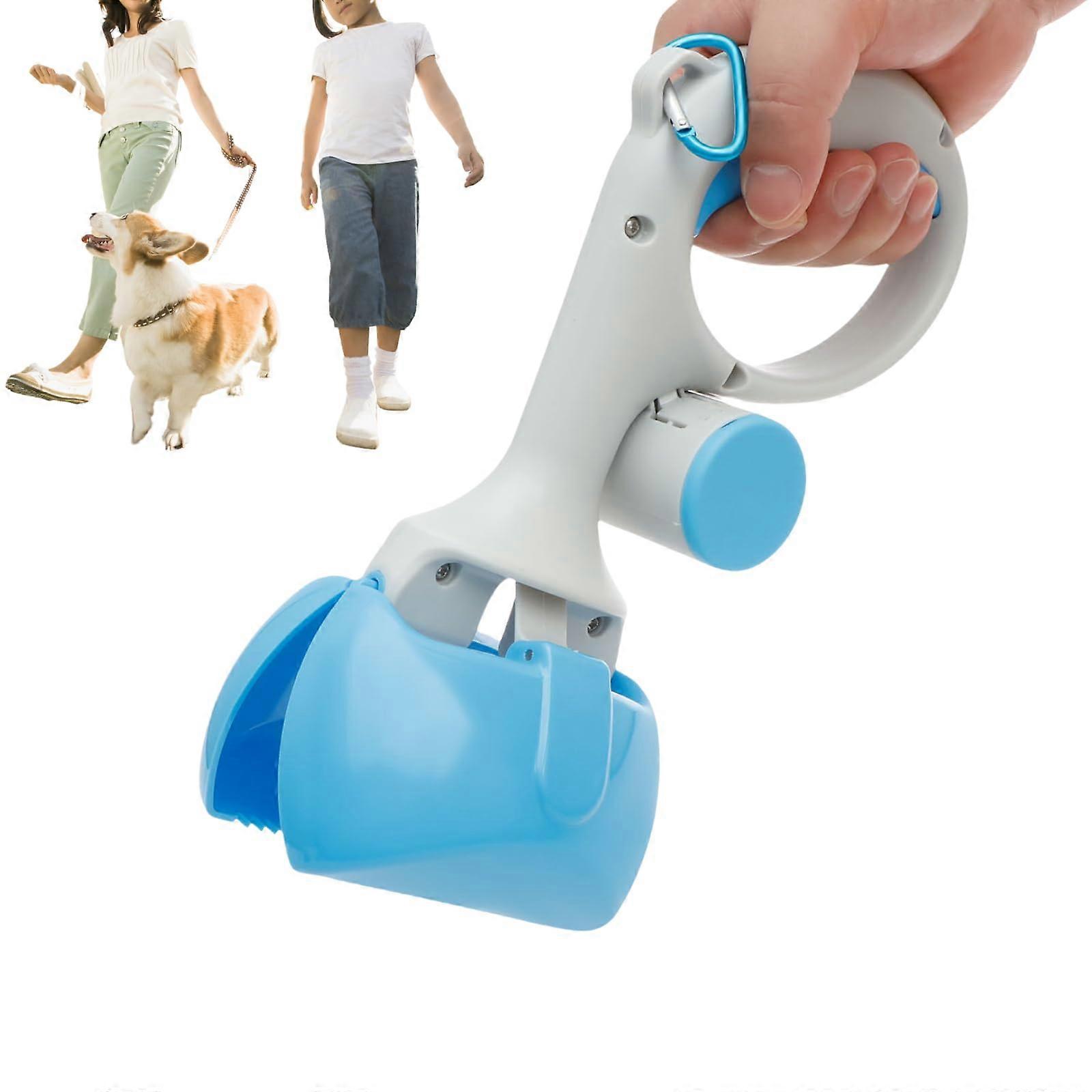 Dog Waste Collector Large, Medium And Small 24 X 12.5 Cm Ergonomic Handle Blue Sawtooth Scoop Large Capacity