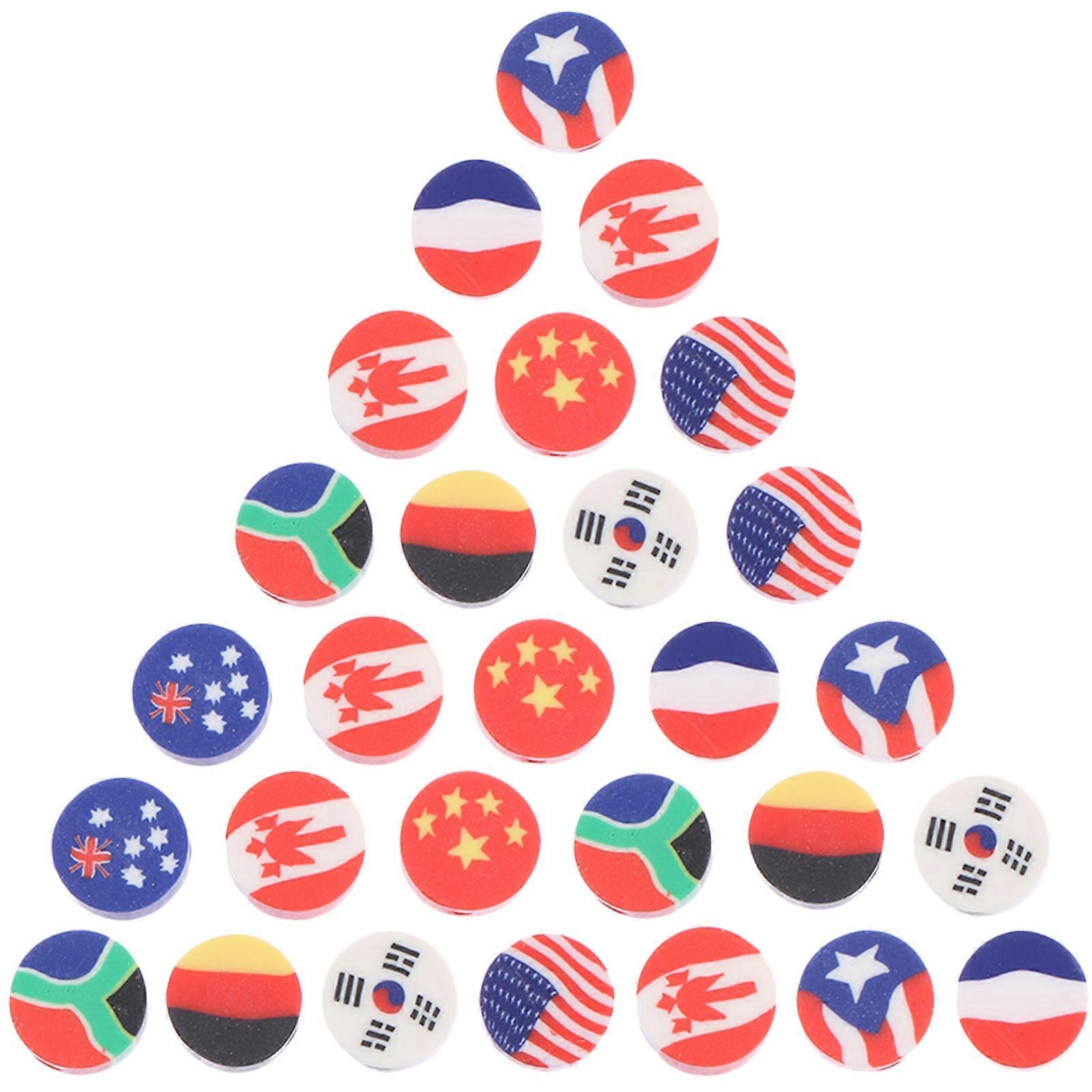 National Flag Polymer Clay Beads 100pcs Safe, Comfortable Touch Craft Beads for DIY Jewelry Making and Handicraft Design