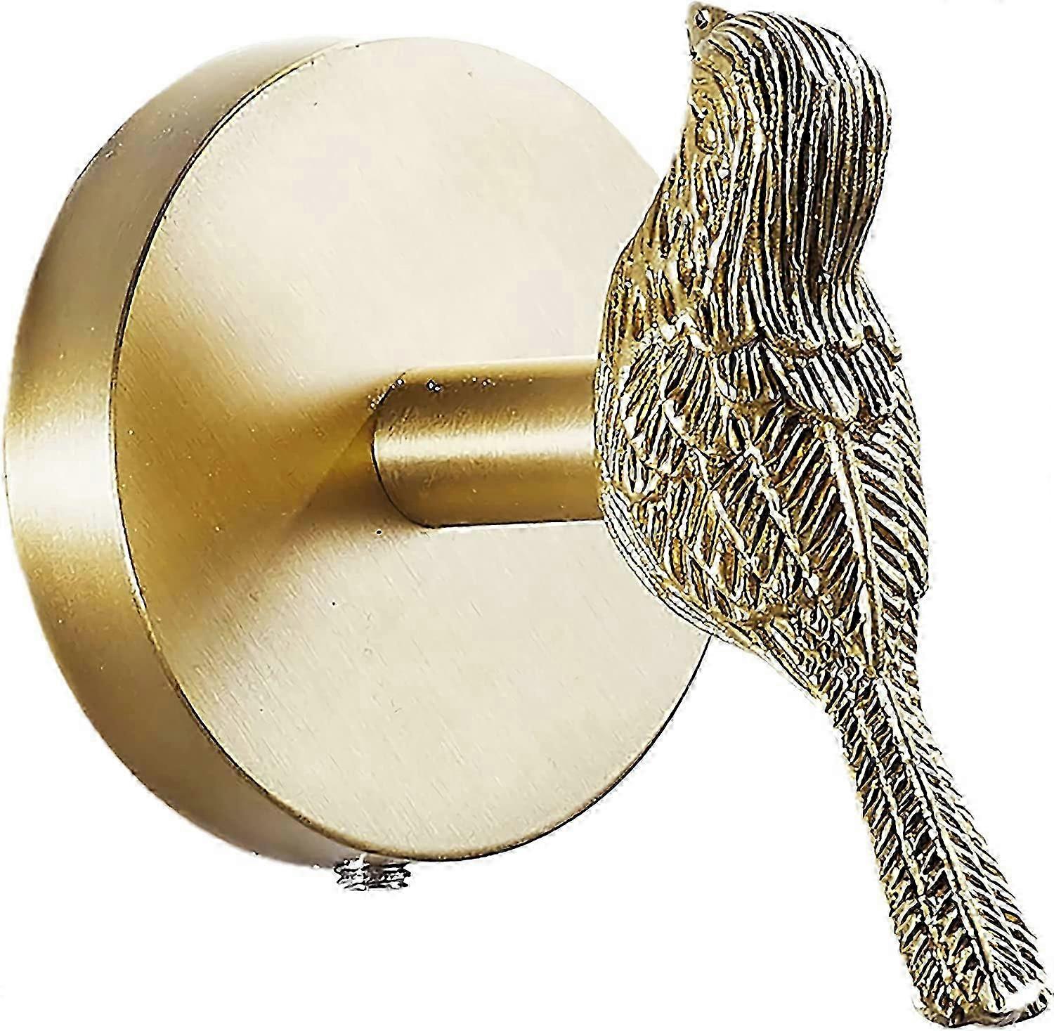 Elegant Brass Bird-Shaped Coat Hook for Stylish Wall Mounting