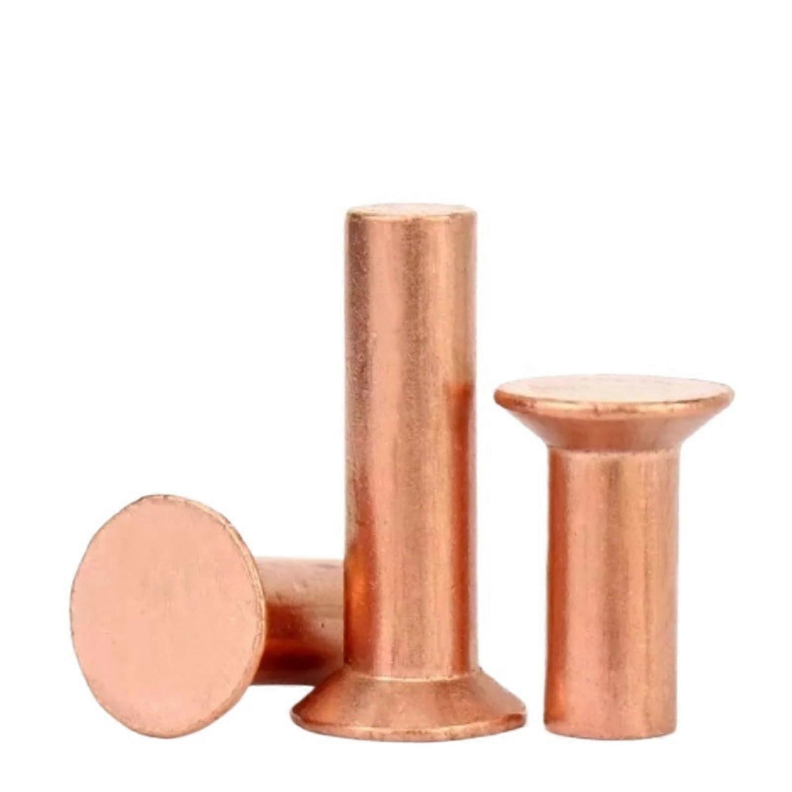 Massive Copper Rivets M2 M2.5 M3 M4 M5 M6 Countersunk Head Rivets (M2.5x3mm50pcs)