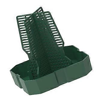 Ciotola per rettili e insetti per terrari, mangiatoie in plastica, impedisce la fuga, adatta per draghi barbuti e rane, verde, piccola