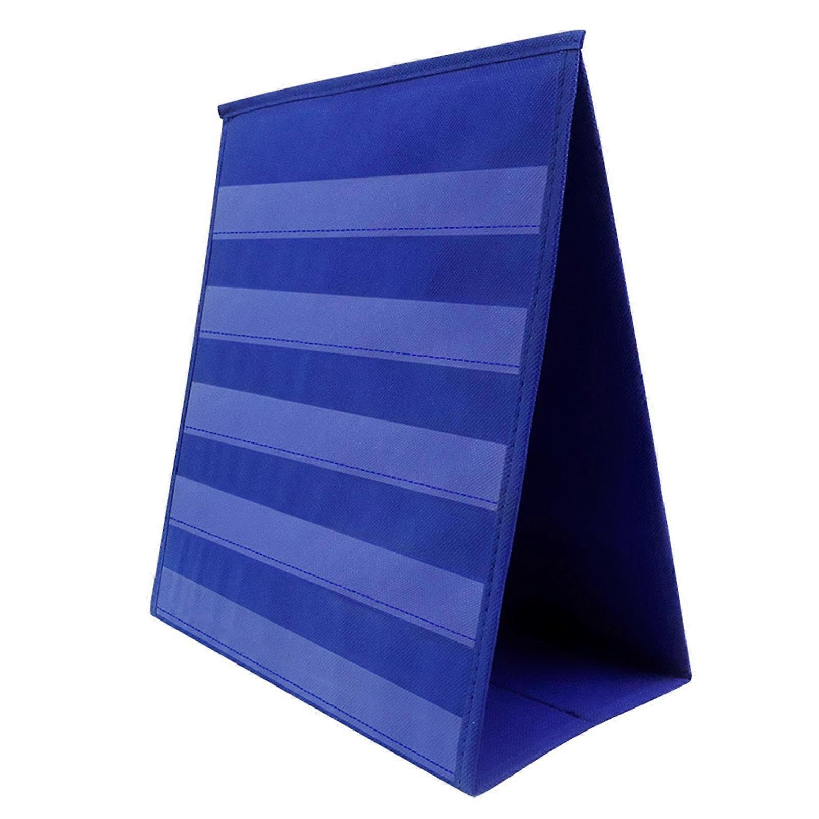 Table Pocket Chart – DoubleSided Tabletop Pocket Charts, Stand, Holder, Multiple Pockets, Blue