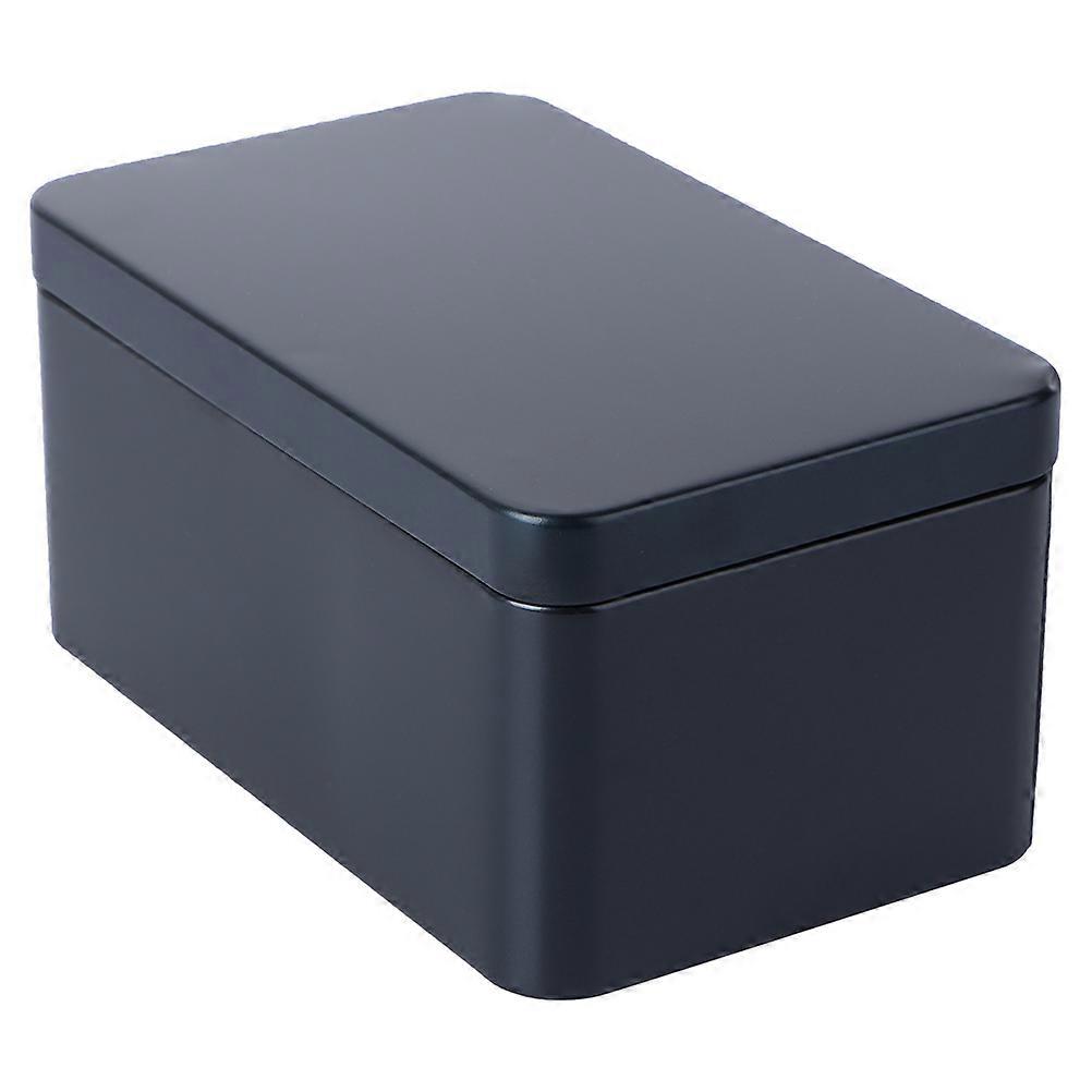 6pcs Rectangular Airtight Tin Tea Boxes – Lightweight Storage Canisters with Lids for Loose Tea, Home, and Travel Use – Blackish Green