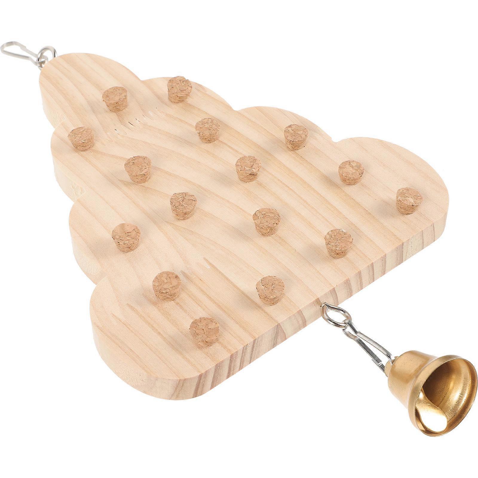 Pet Bird Toy Parrot Hanging Bite Toy Beige Color 25.5x14cm Size For Chewing Exercise 1Set