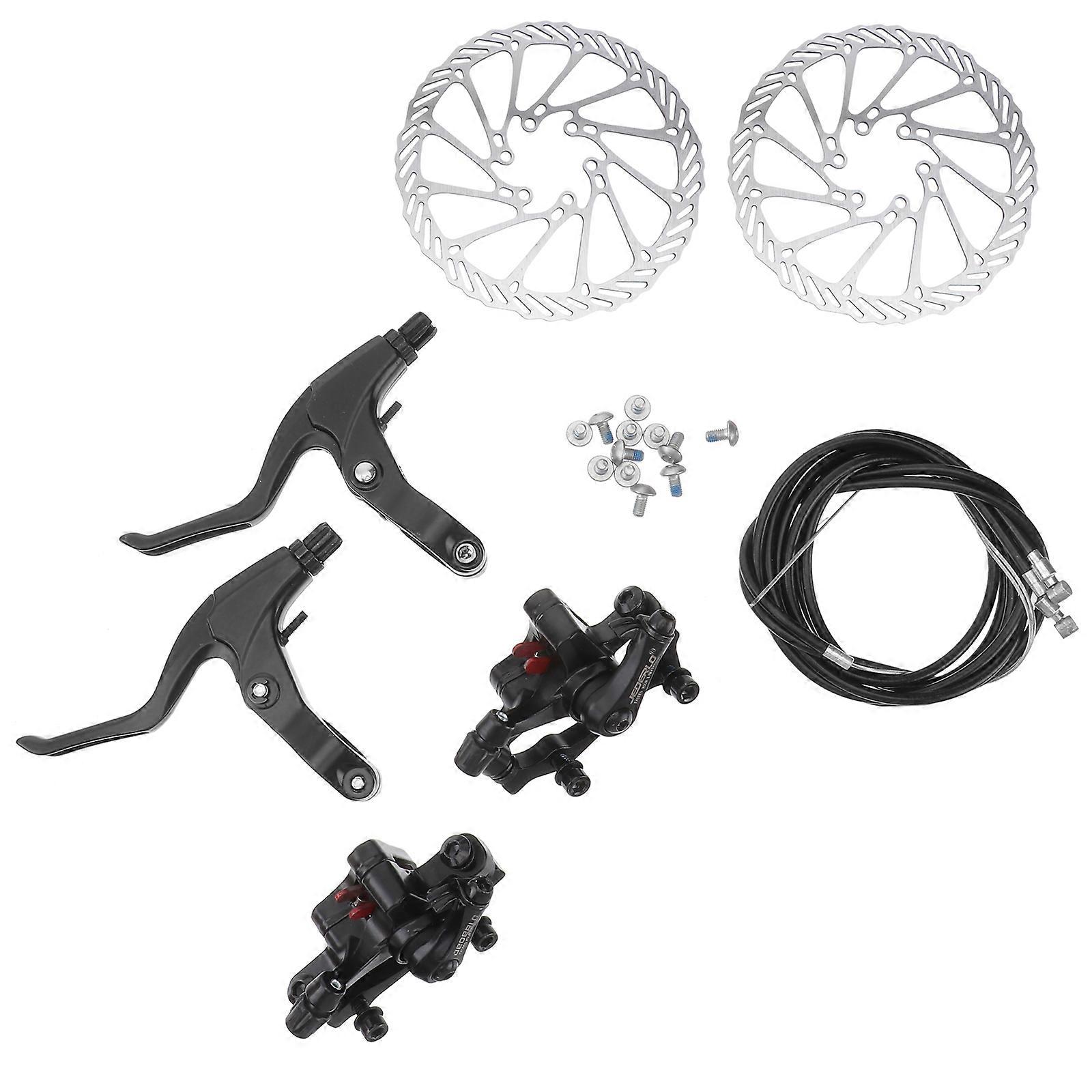 Bisiklet Meraklıları Dağ Bisikleti Plastik Malzeme 27x16.5cm 1Set Fren Kablosu Kolu Kiti Disk Fren Rotoru