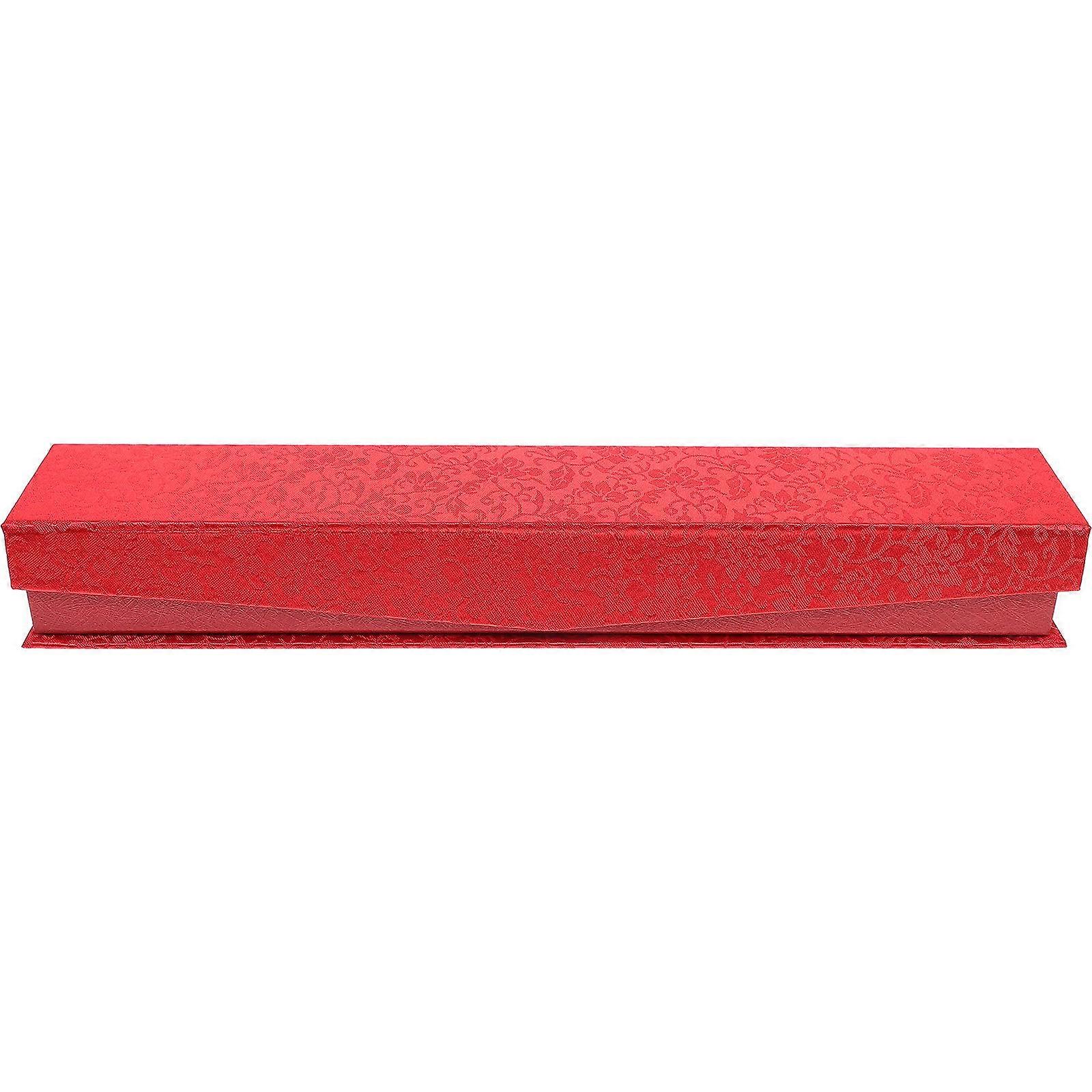 Scroll Storage Box with Magnetic Lid – Compact Decorative Case for Calligraphy, Paintings & Collectibles – Elegant Red Design