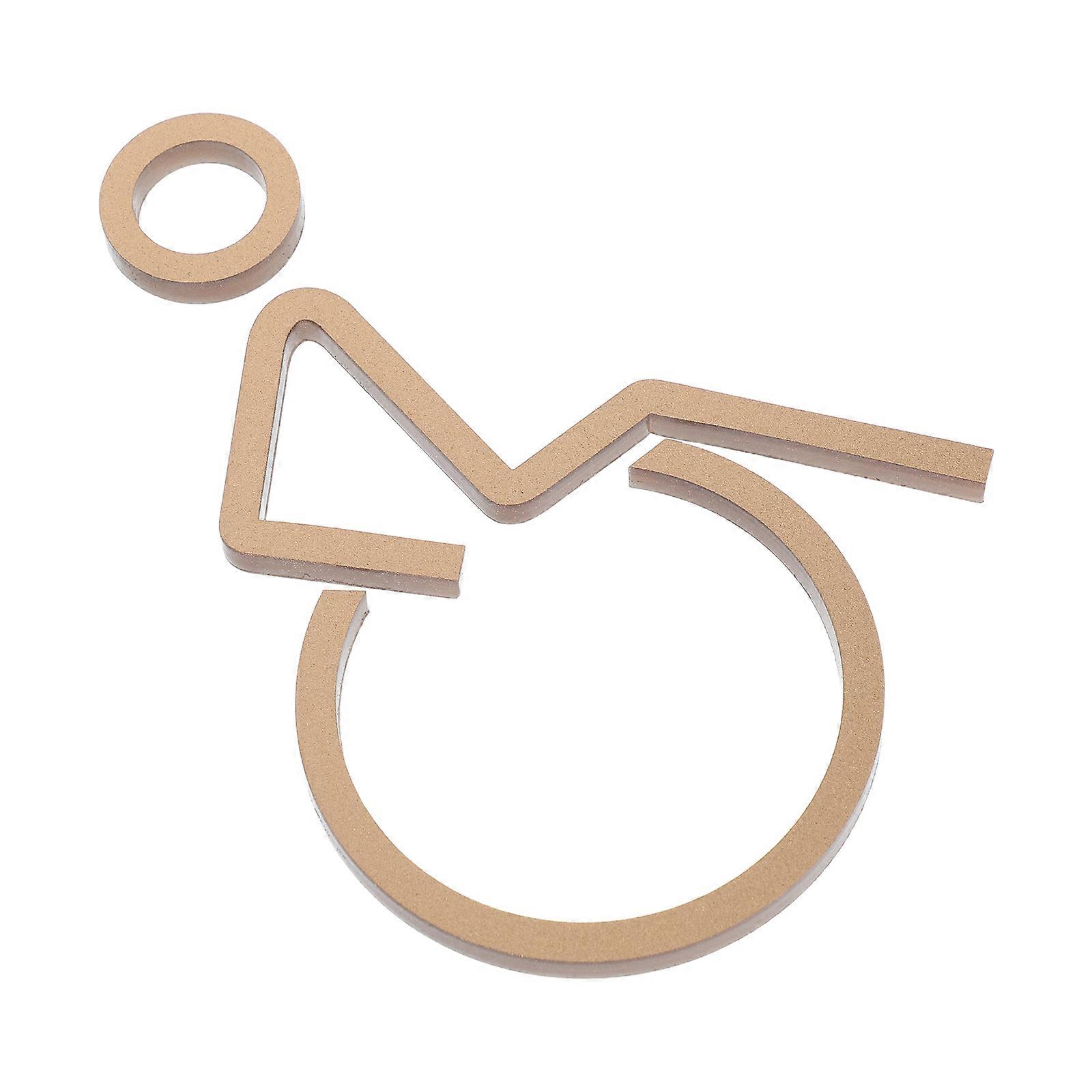 Wheelchair Accessible Restroom Sign Acrylic Sticker for Disabled Access Identification, Multi Scene Use for Hotels, Restaurants, and Public Facilities