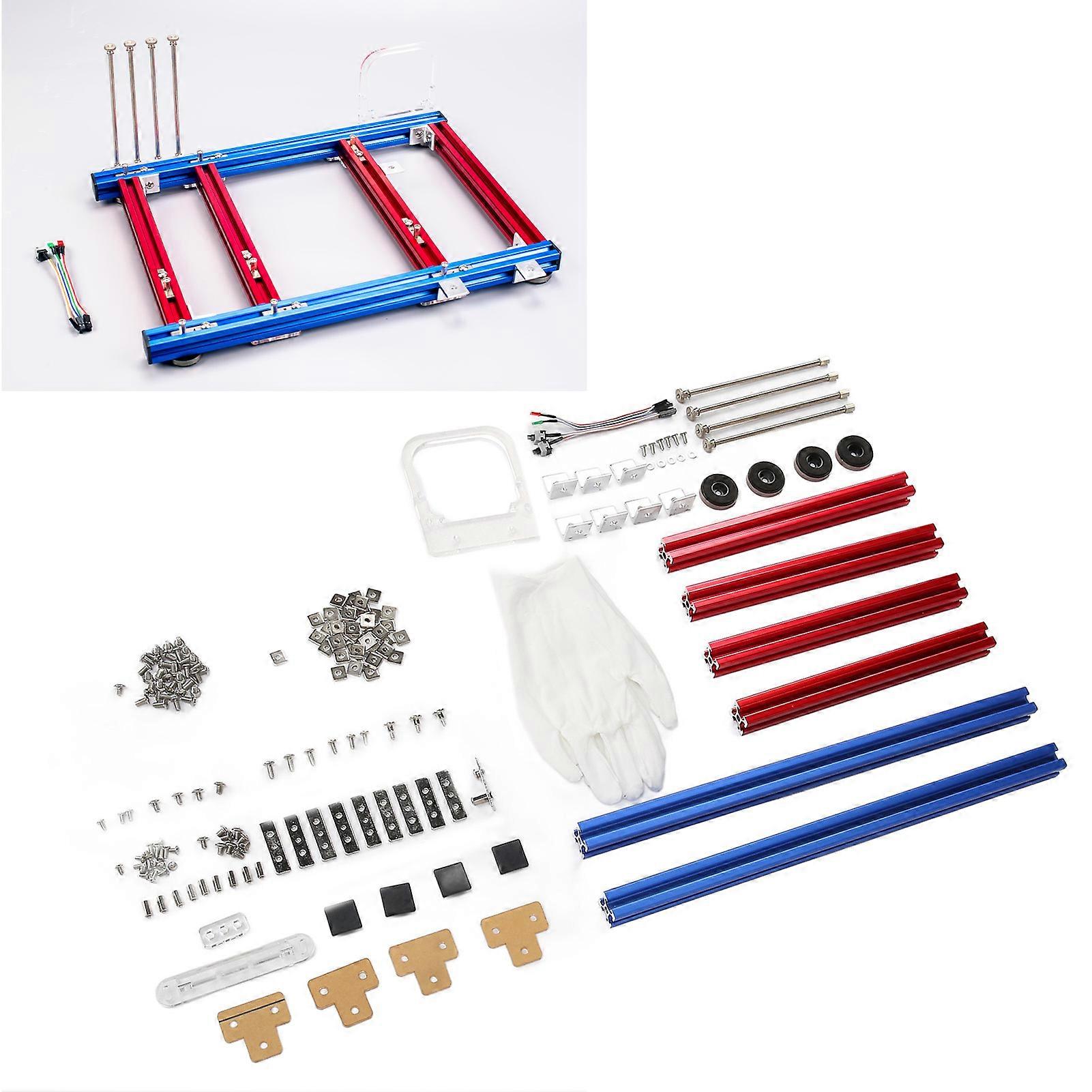 MATX Computer Open Case Bracket Excellent Heat Dissipation Aluminum DIY Bare Frame MATX Computer Case Blue Red 