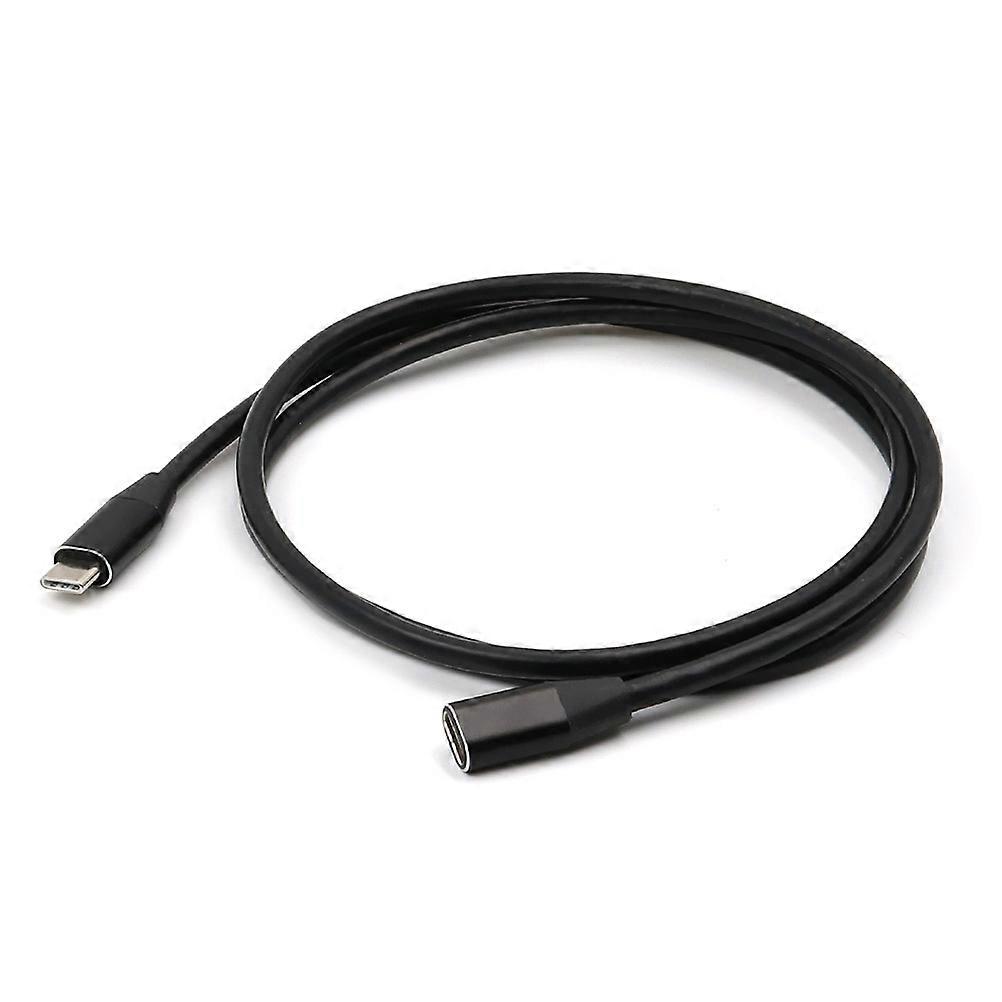 Type-C USB 3.1 Forlængerkabel Han-til-Hun Dataforlænger 2 stk. Sort