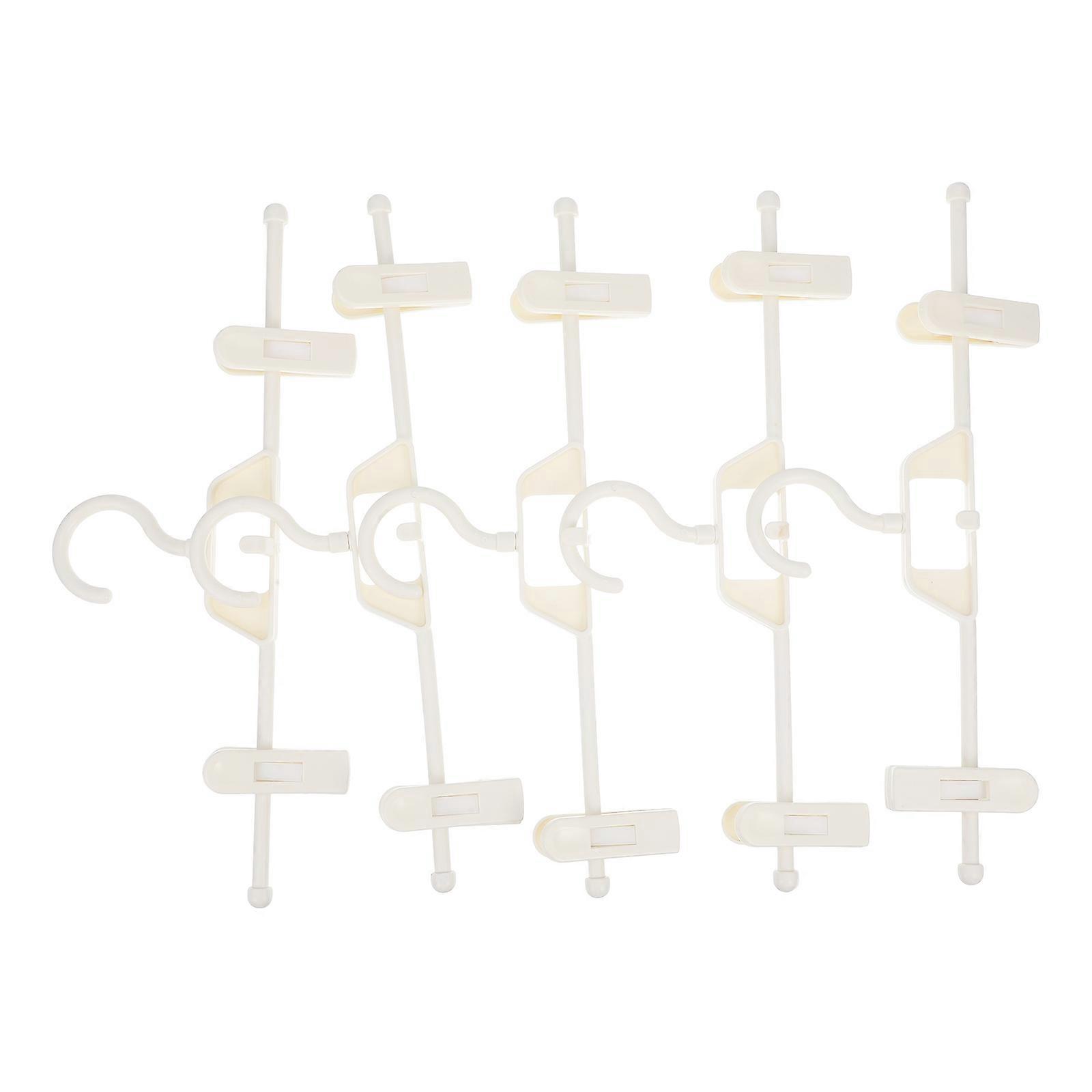 Pants Clip Hanger Adjustable Anti Skid Plastic Home Use 5Pack