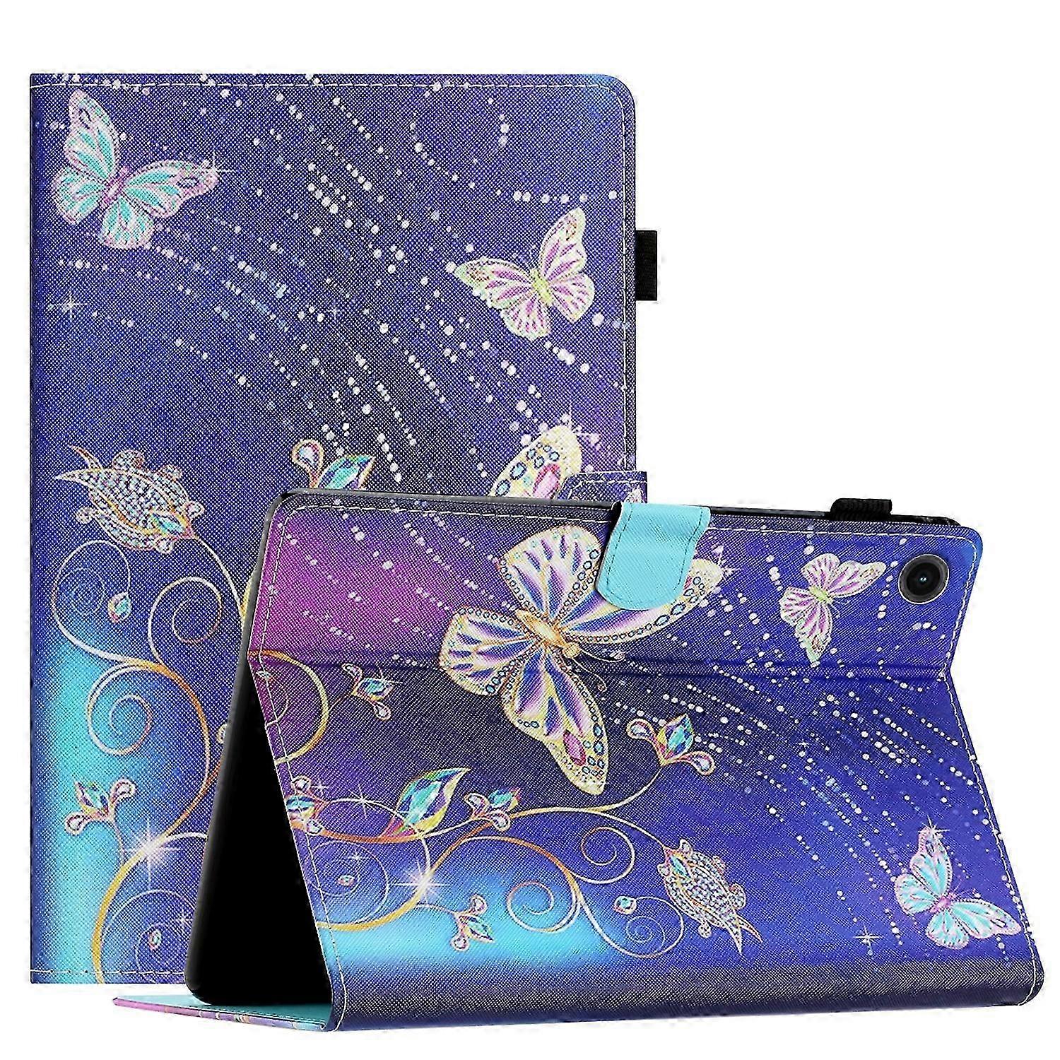 2025 For Lenovo M10 Plus X606F Coloured Drawing Stitching Smart Leather Tablet Case