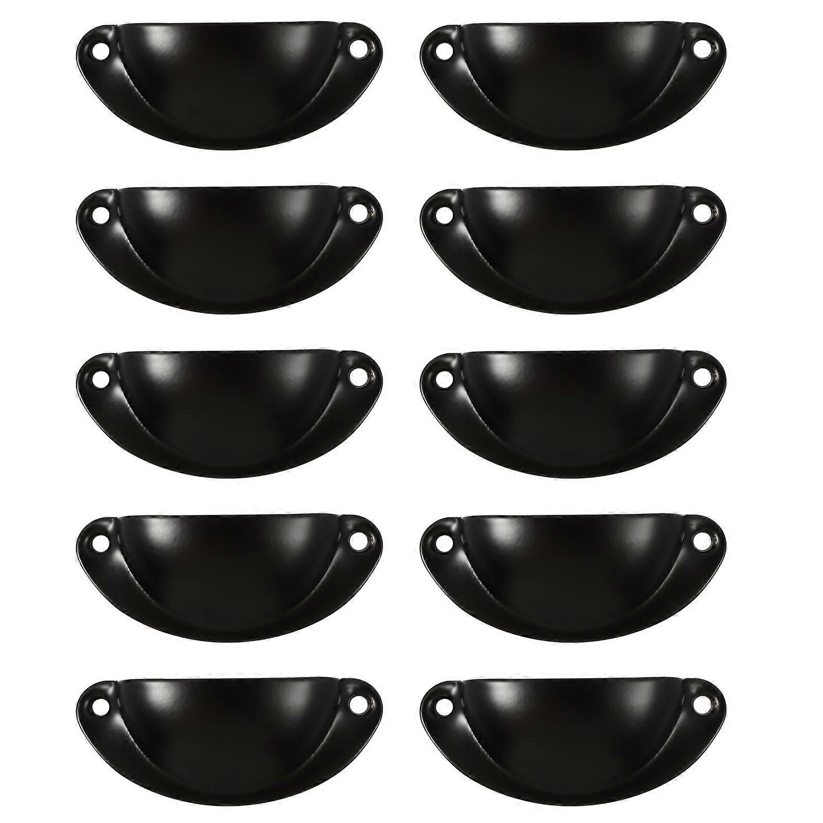 Vintage Cabinet Pull Handle Black Semi- Cabinets Bathroom Renovation Simple Installation 10Set