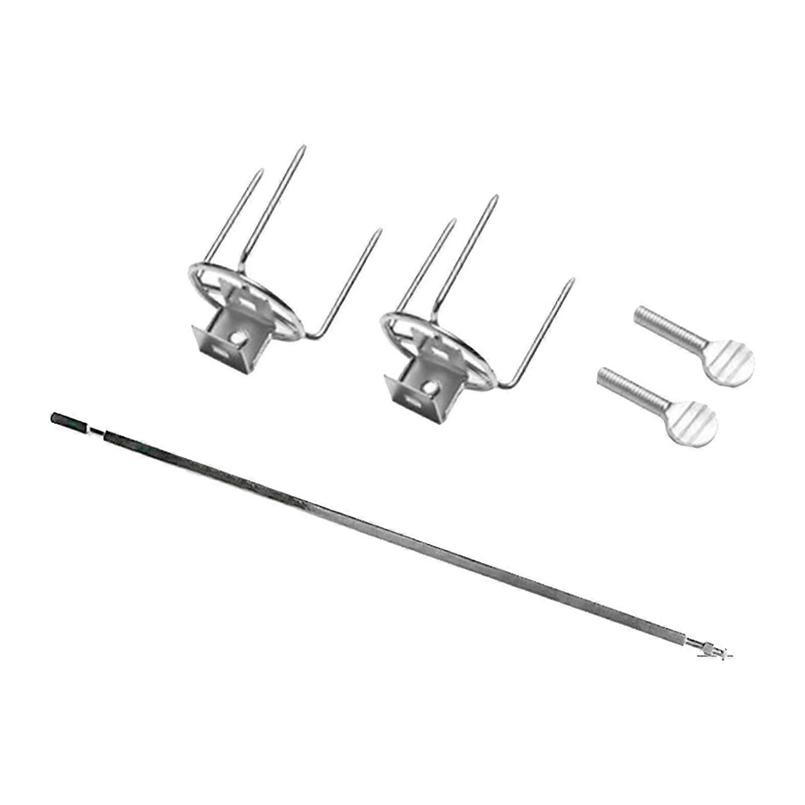 Grill Roast Chicken Fork Rotisserie Fork Cooking Tool Rotating Spit Rotating Chicken Roaster Rack Turkey Holder for Picnic, 34 cm