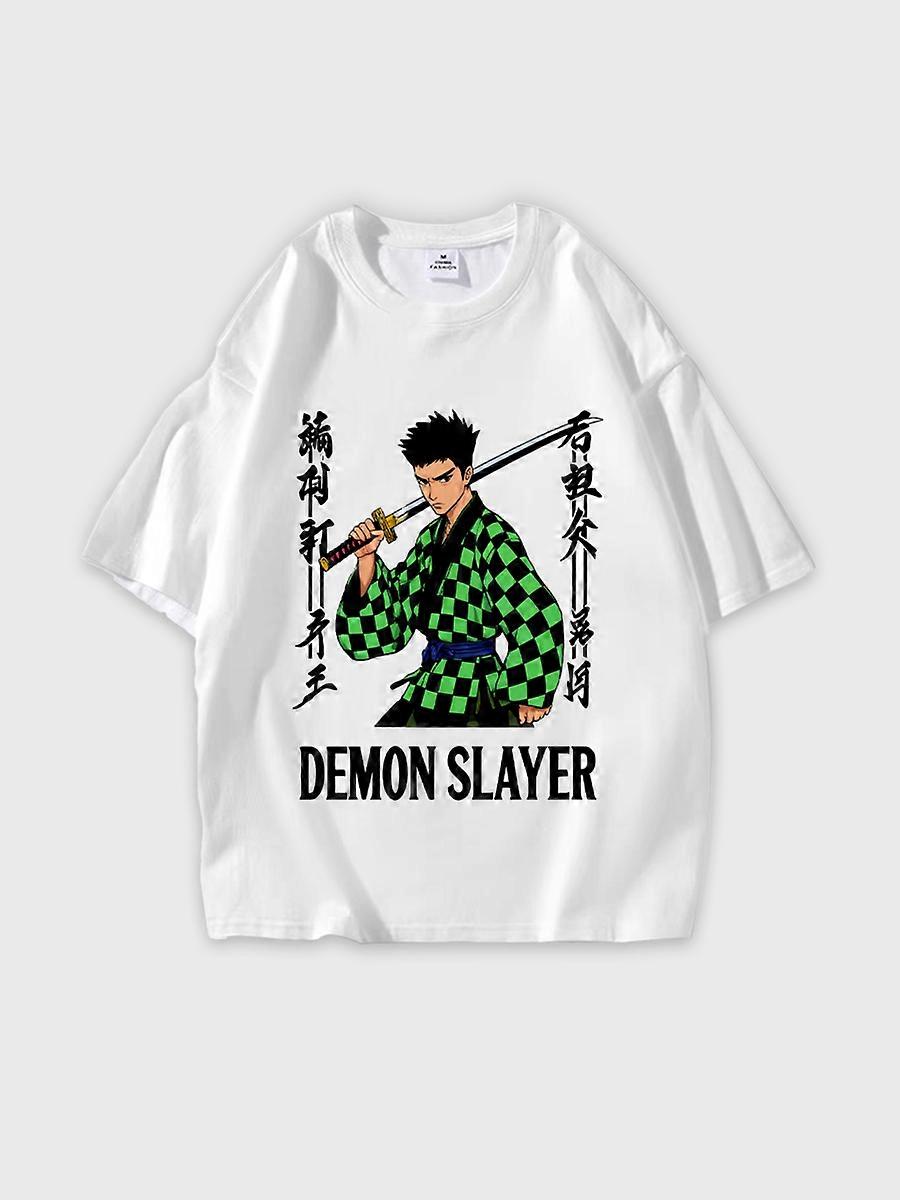 T-shirt round neck book Characters Pattern loose short sleeve P2202