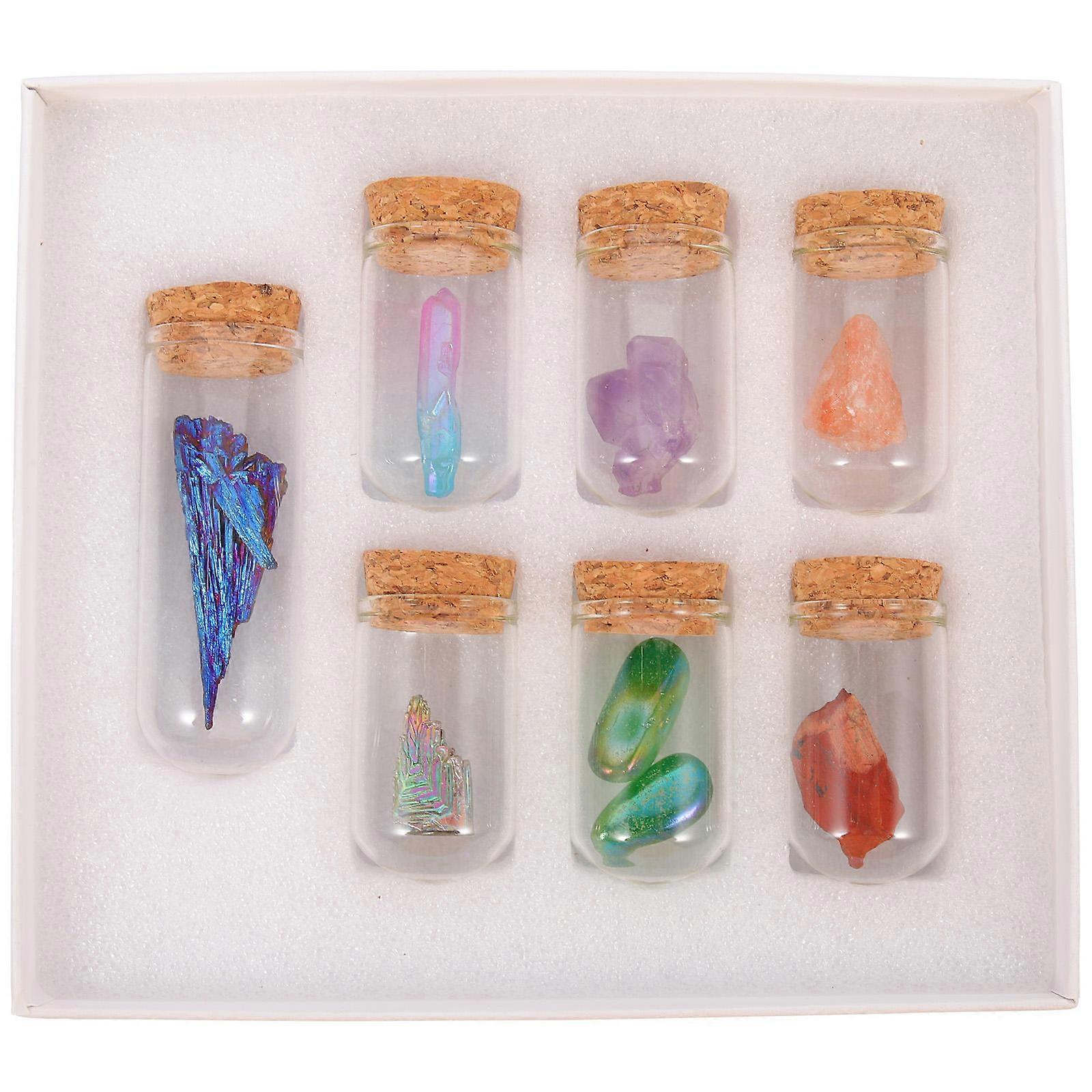 Assorted Color Natural Stone Specimen Display 7Pcs Collection For Education And Home Decoration Teaching Samples