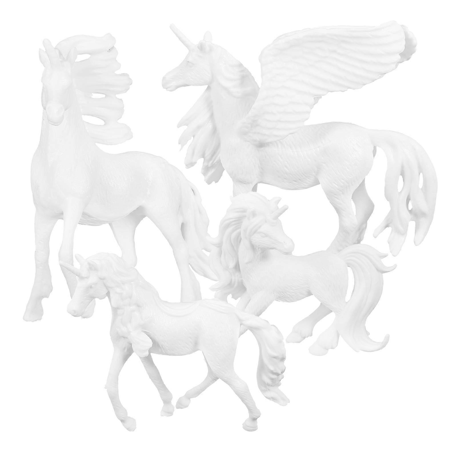 Unicorn DIY Painting Toy Color Recognition Hand Eye Coordination Training 4Pcs