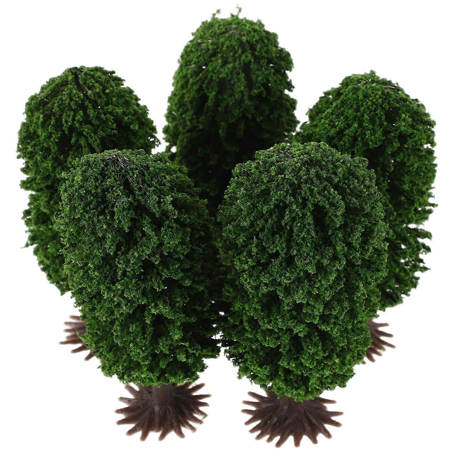 Model Tree Set Plastic Trees for Architecture 5Pcs Miniature Landscape Scenery
