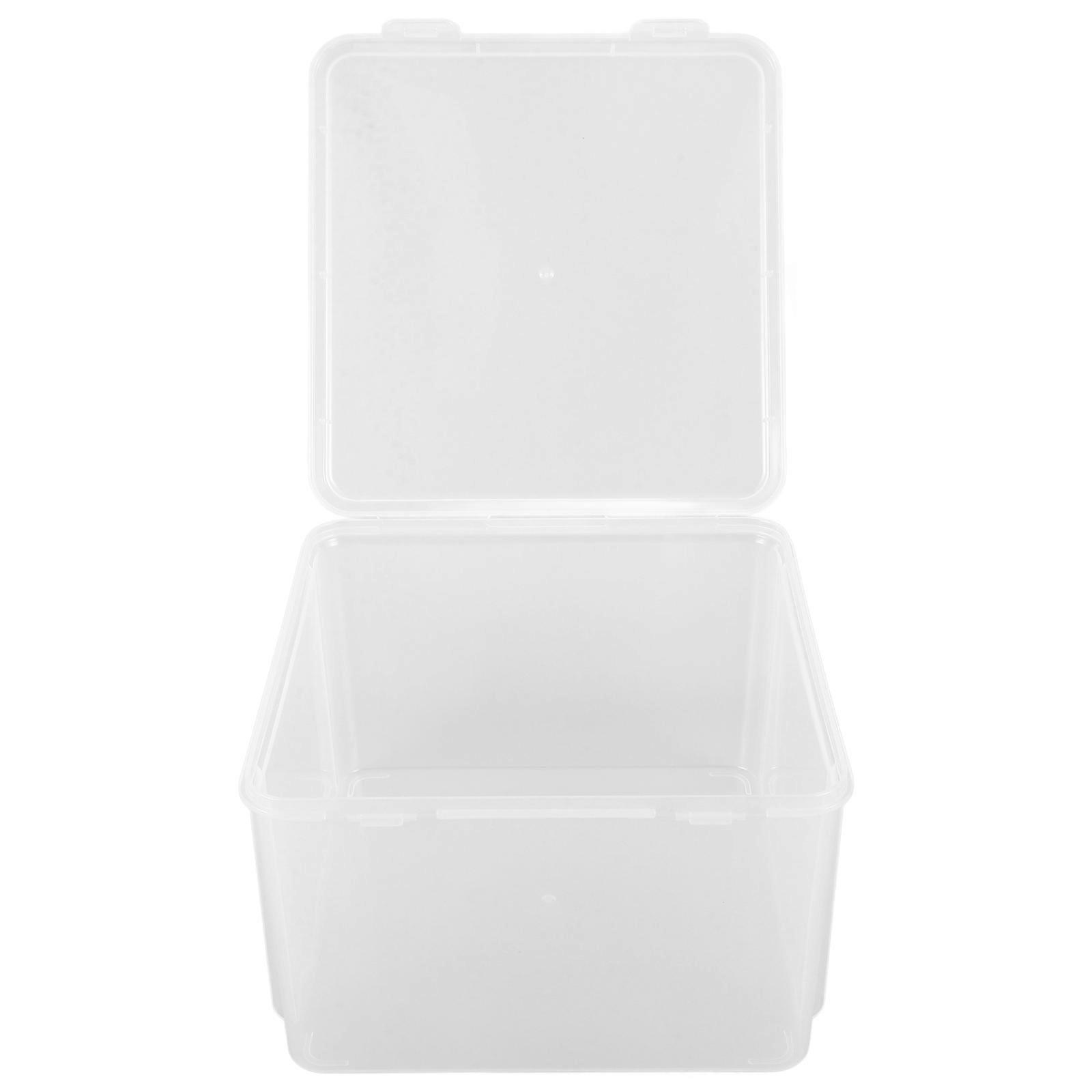Transparent Plastic Mahjong Storage Box with Handle for Easy Storage Use Small Size