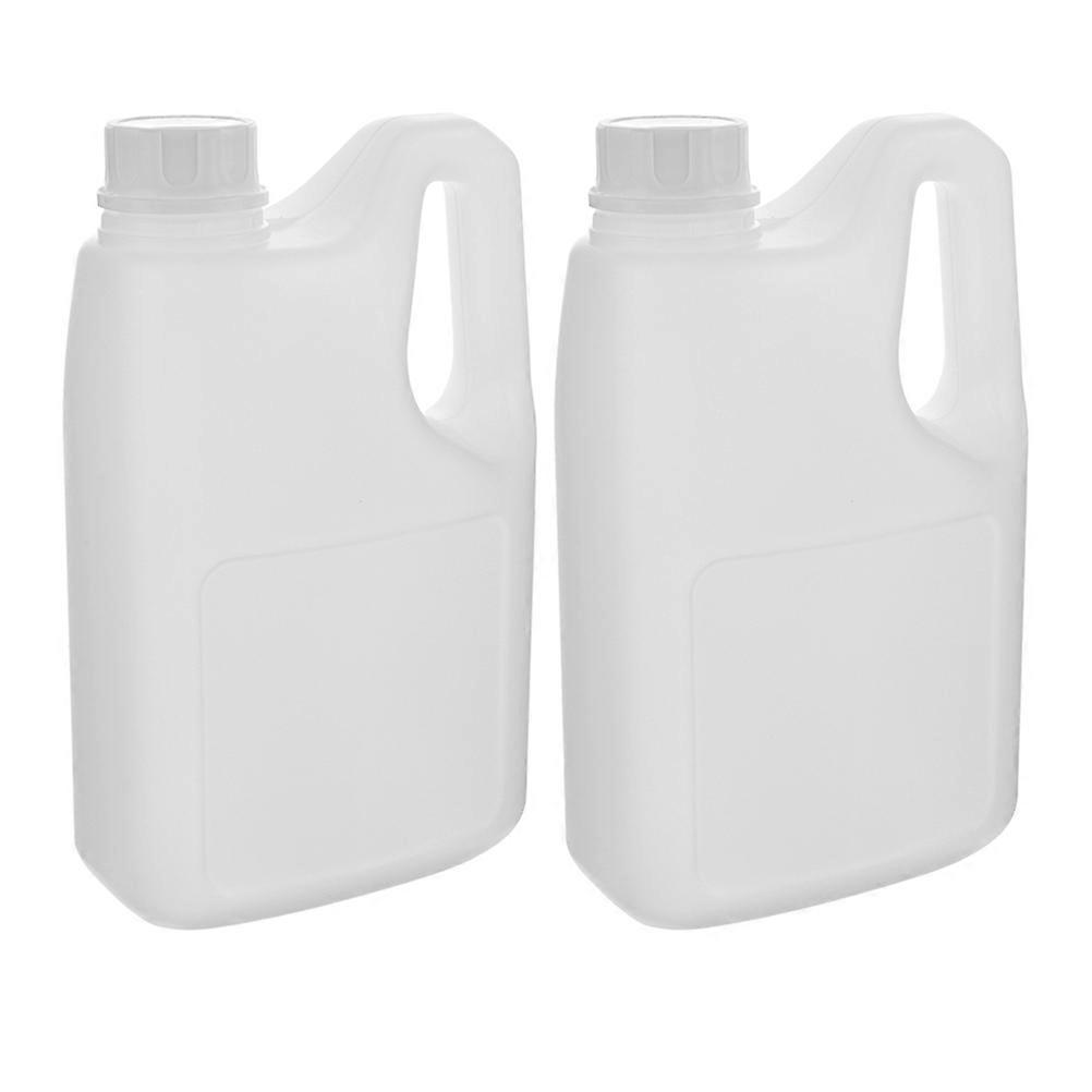 2Pcs Versatile Lidded Container Plastic Jug With Handle For Kitchen Liquid Storage 2L Leak-Proof Smoothie Bottles