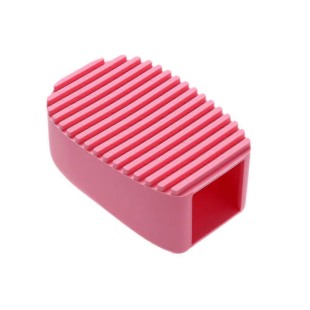 Pink Silicone Handheld washboard for Clothes Cleaning with Spotless Stain Removal Effect 6.5 x 4.5 inches