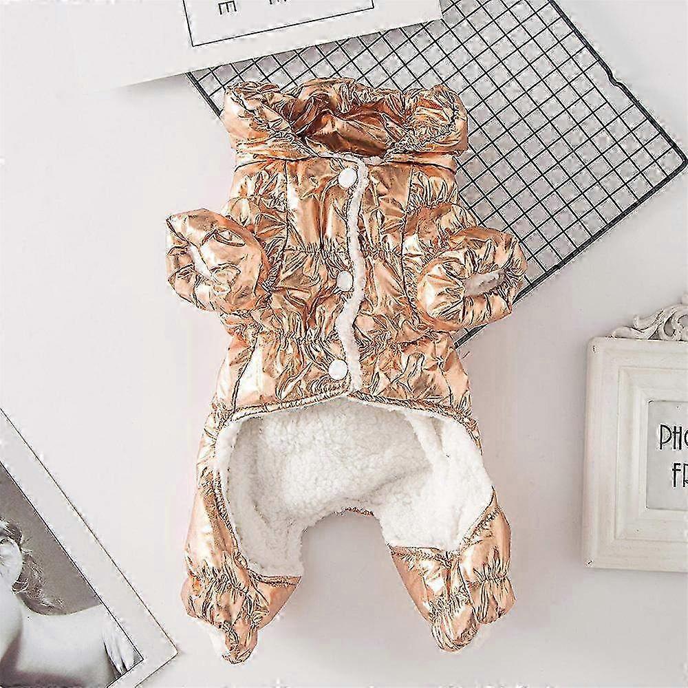 מעיל ומעיל כלב צמר עמיד למים חם לכלבים קטנים וחתולים - סרבל חורף עבה לבולדוגים צרפתיים וצ'יוואווה