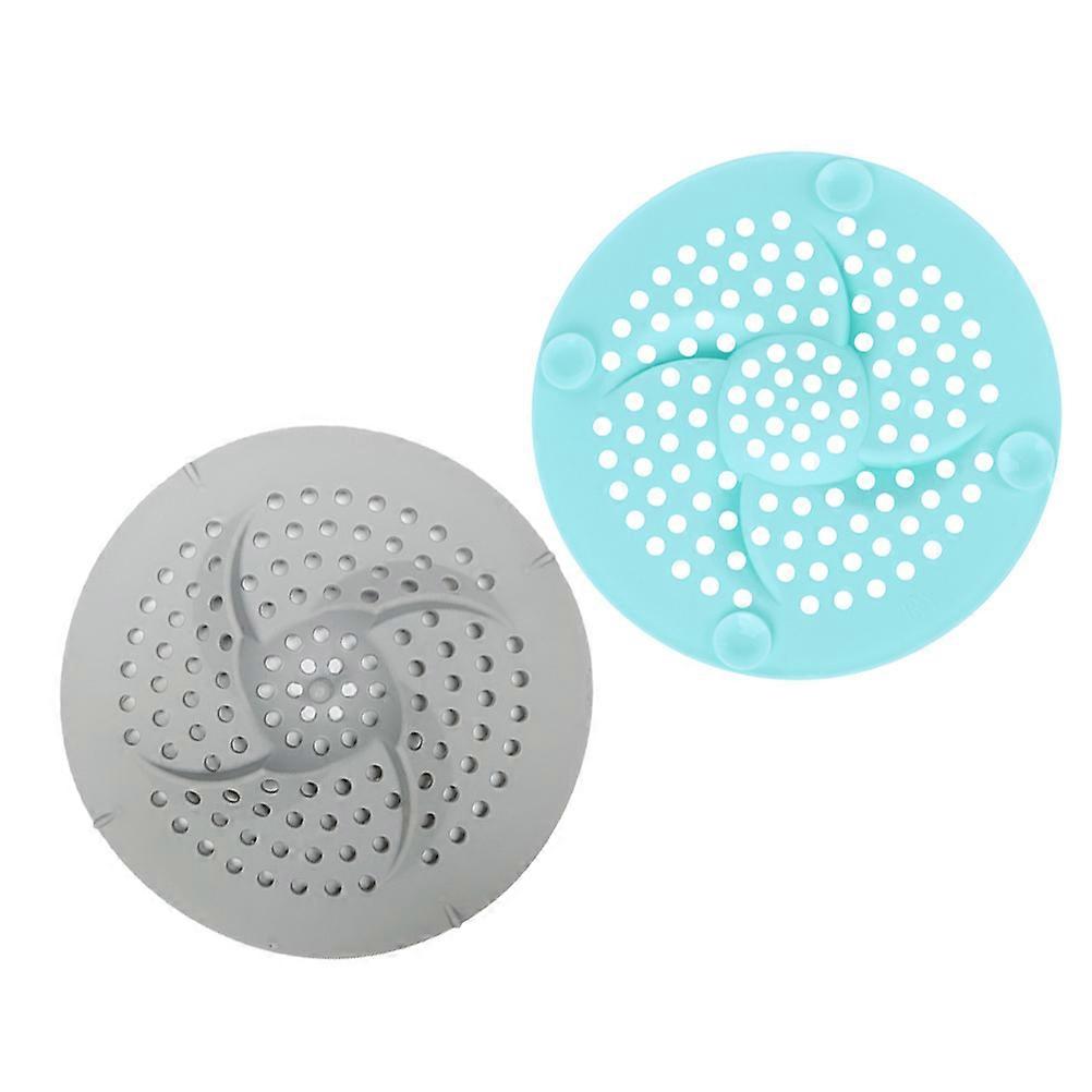 Silicone Sink Filter Strainer Plug for Kitchen Drainage Strong Suction Easy Installation Durable Material 2pcs Grey