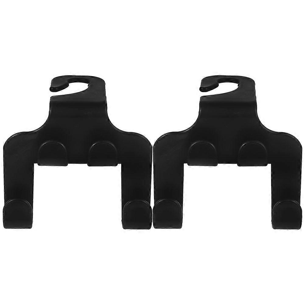 Black ABS Car Hooks for Hanging Items Keep Belongings Organized 2 Pieces