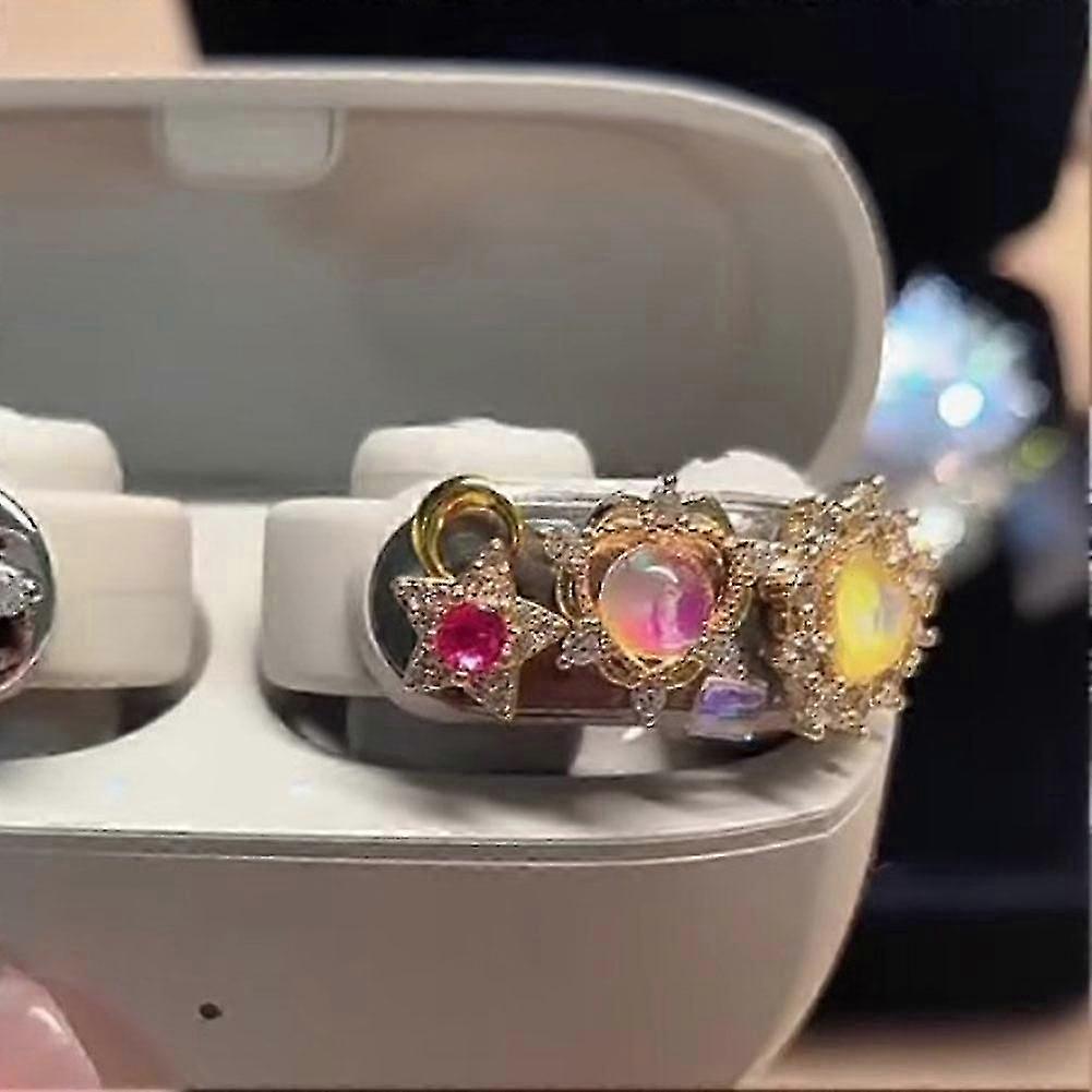 2025 Rhinestone for Clip on Earbuds Open Ear, Zirconia Decorative Earphone Access