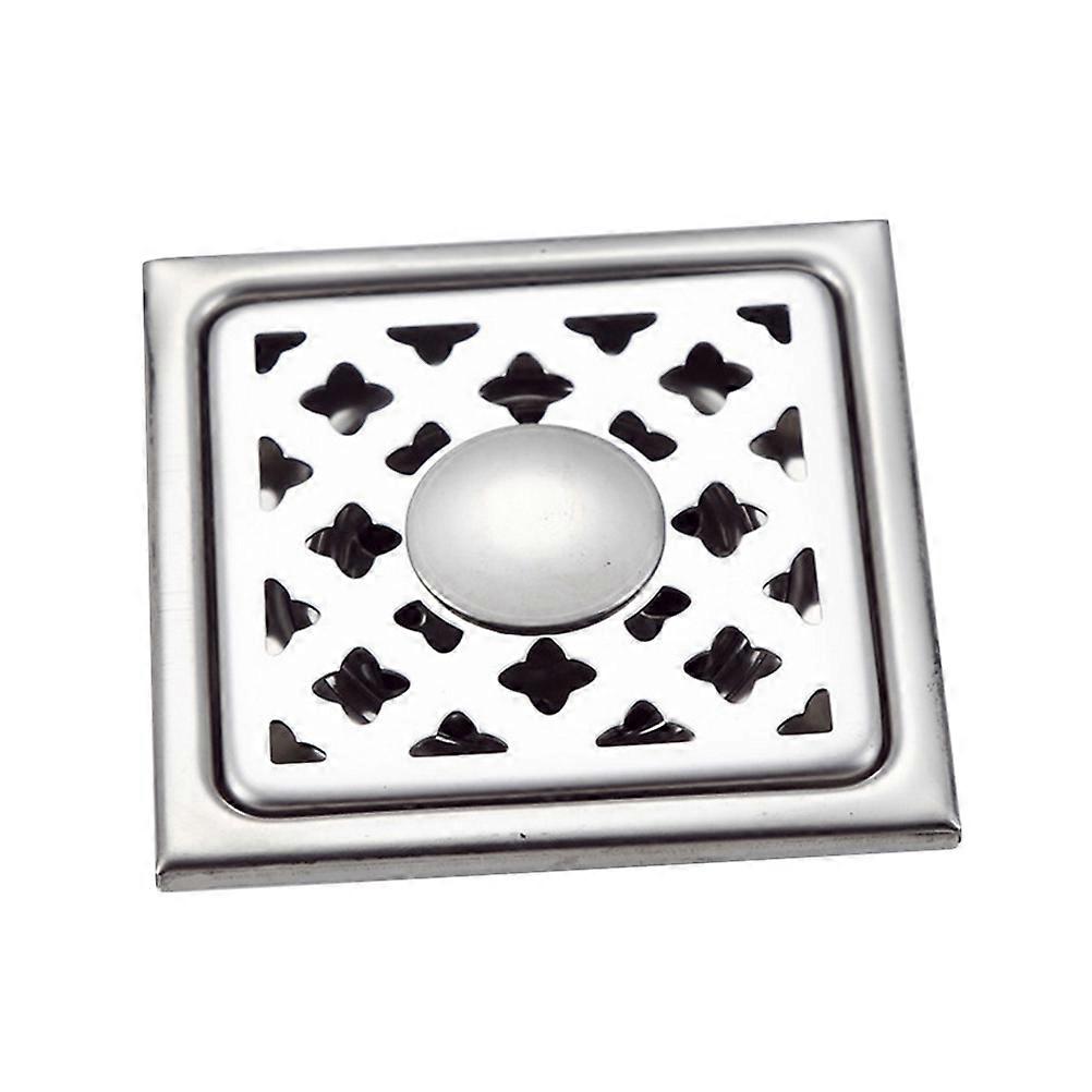 Stainless Steel Filter for Draining Creative Floor Drain with Precise Cutouts and Holes Silver