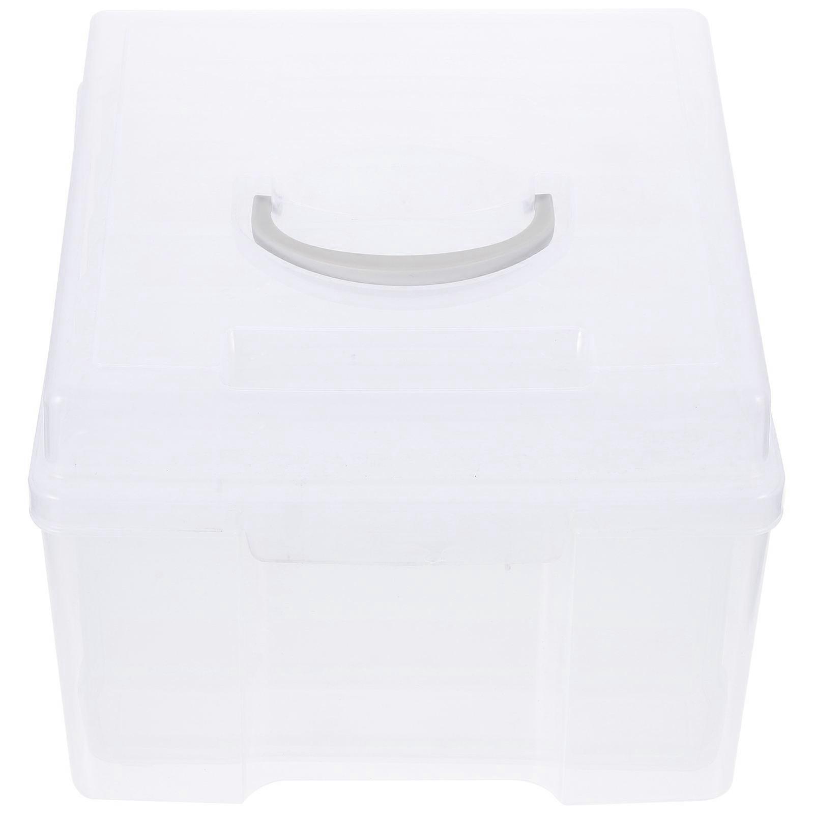 Photo Storage Organizer 1 Set Multi-functional Card Boxes Rectangular Transparent For Home Organization And Office Use